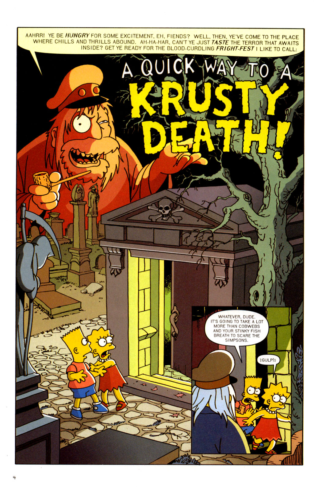 Bart Simpson S Treehouse Of Horror Chapter Page