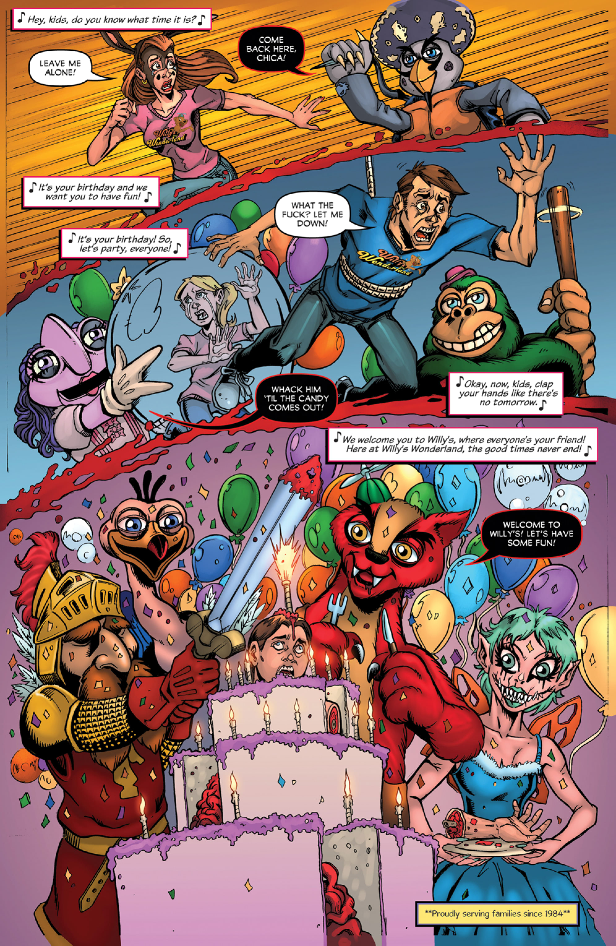 Willy S Wonderland Comic Release Date Demonic Animatronics Nicolas