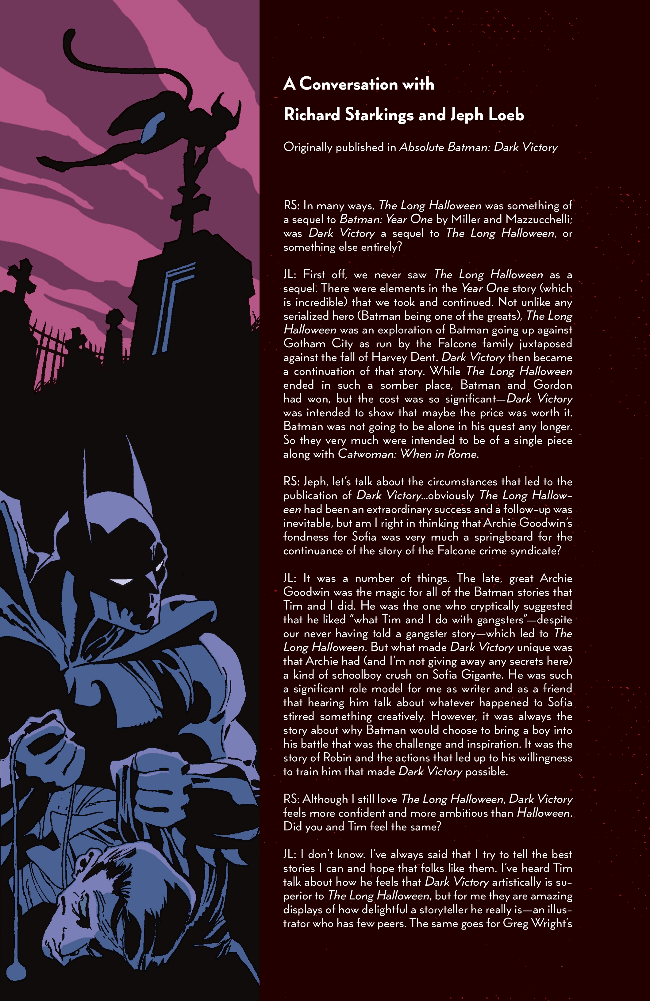 Batman The Long Halloween Deluxe Edition The Sequel: Dark Victory (2022) issue HC - Page 368