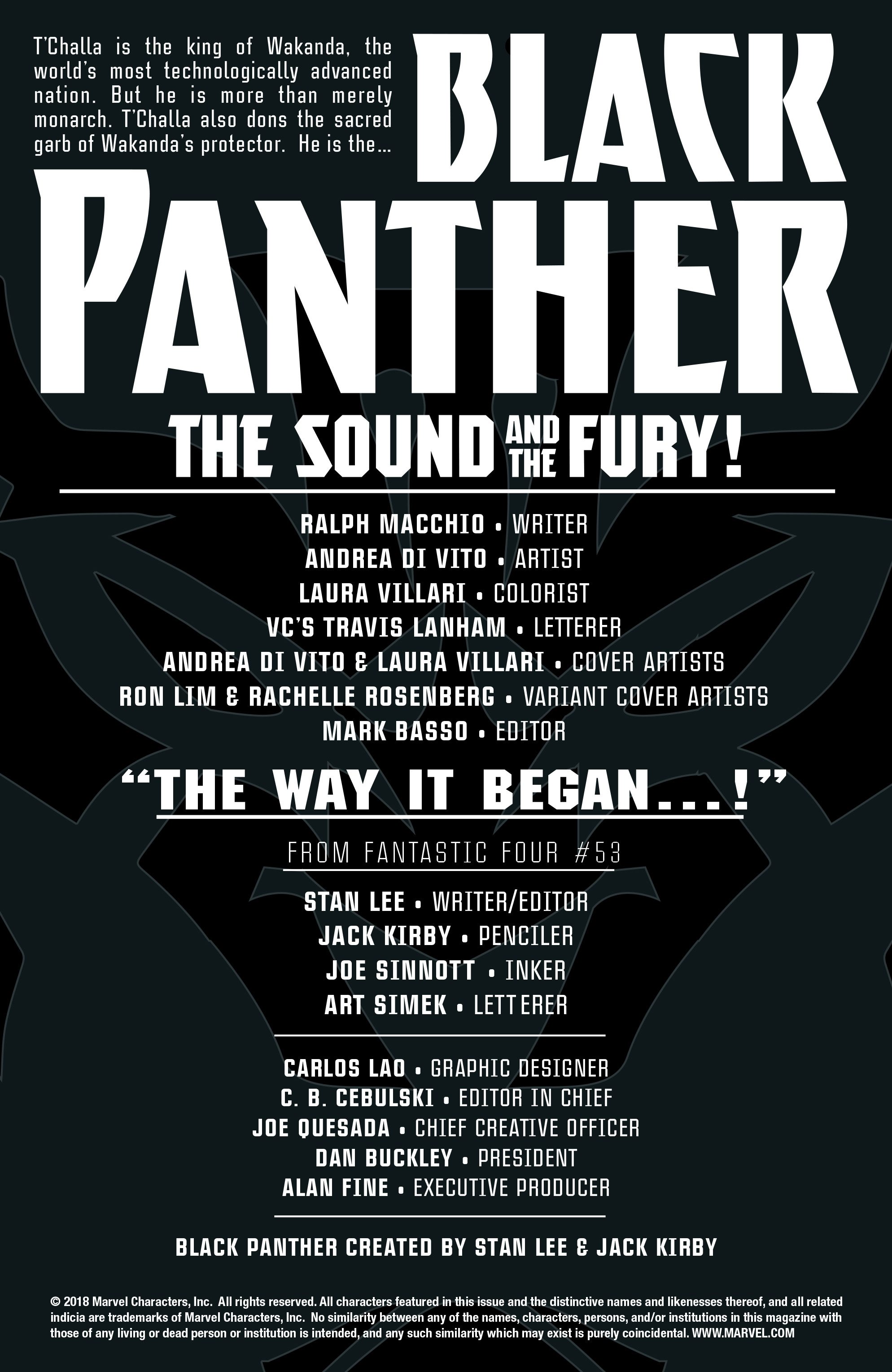 Black Panther: The Sound And The Fury (2018) : Chapter 1 - Page 2