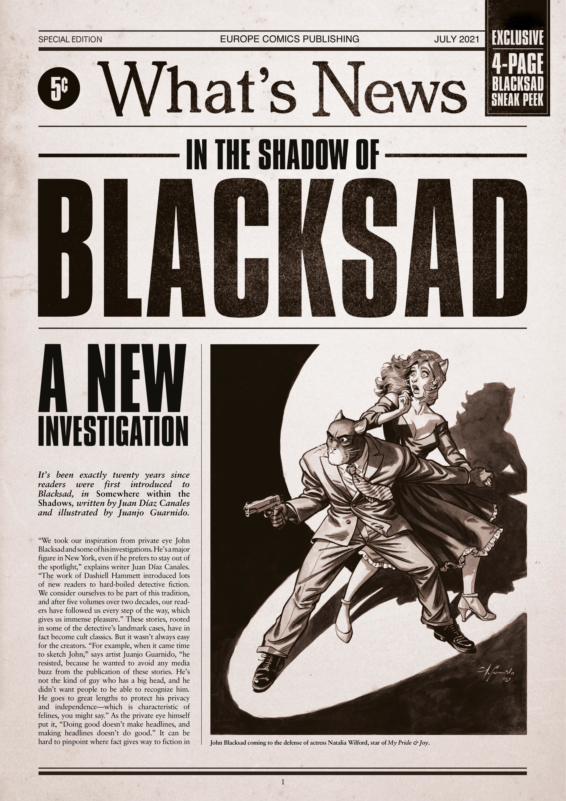 Blacksad - Special Edition: What's News (2021): Chapter 1 - Page 1