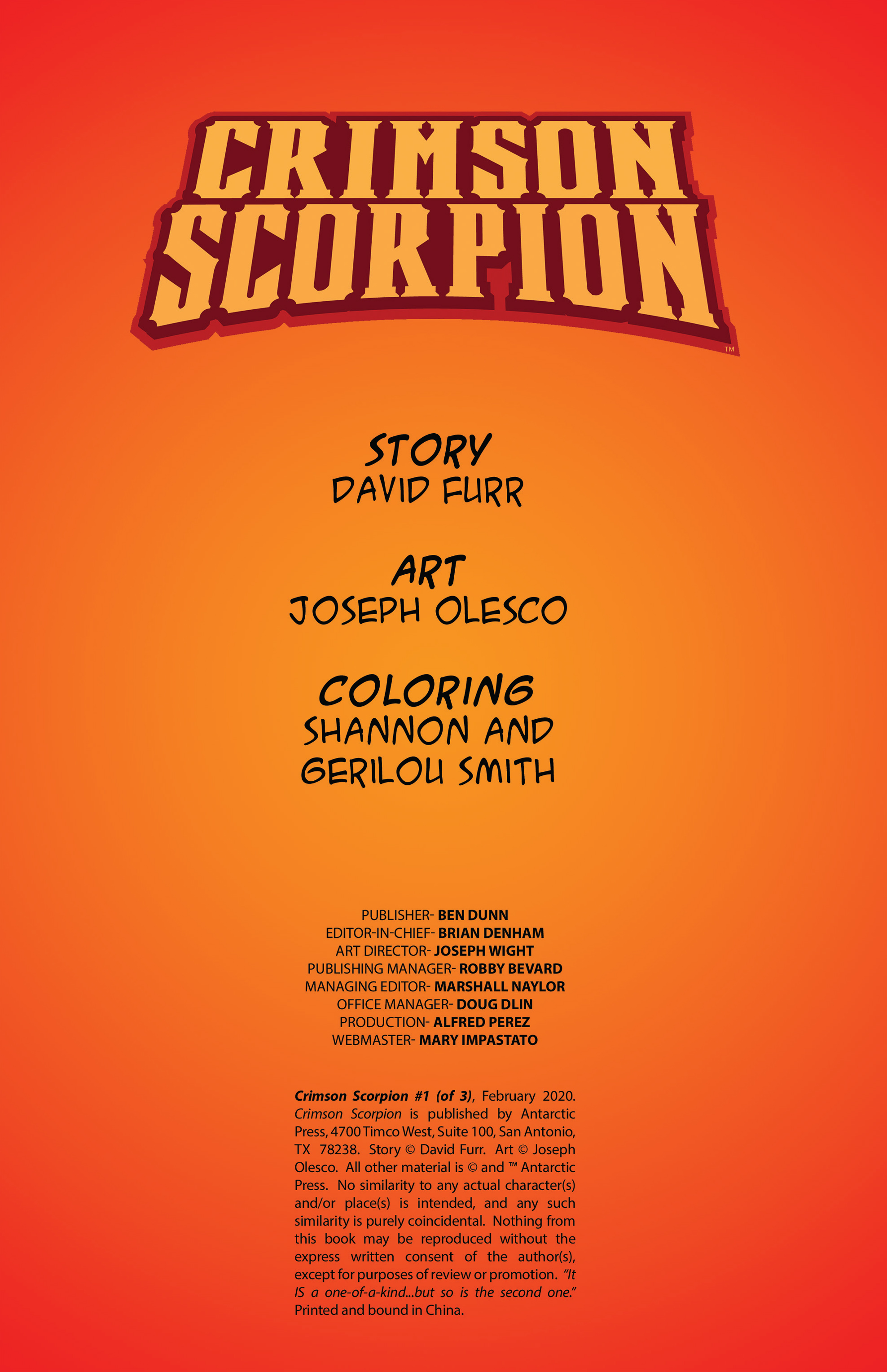 Crimson Scorpion (2020-): Chapter 1 - Page 2