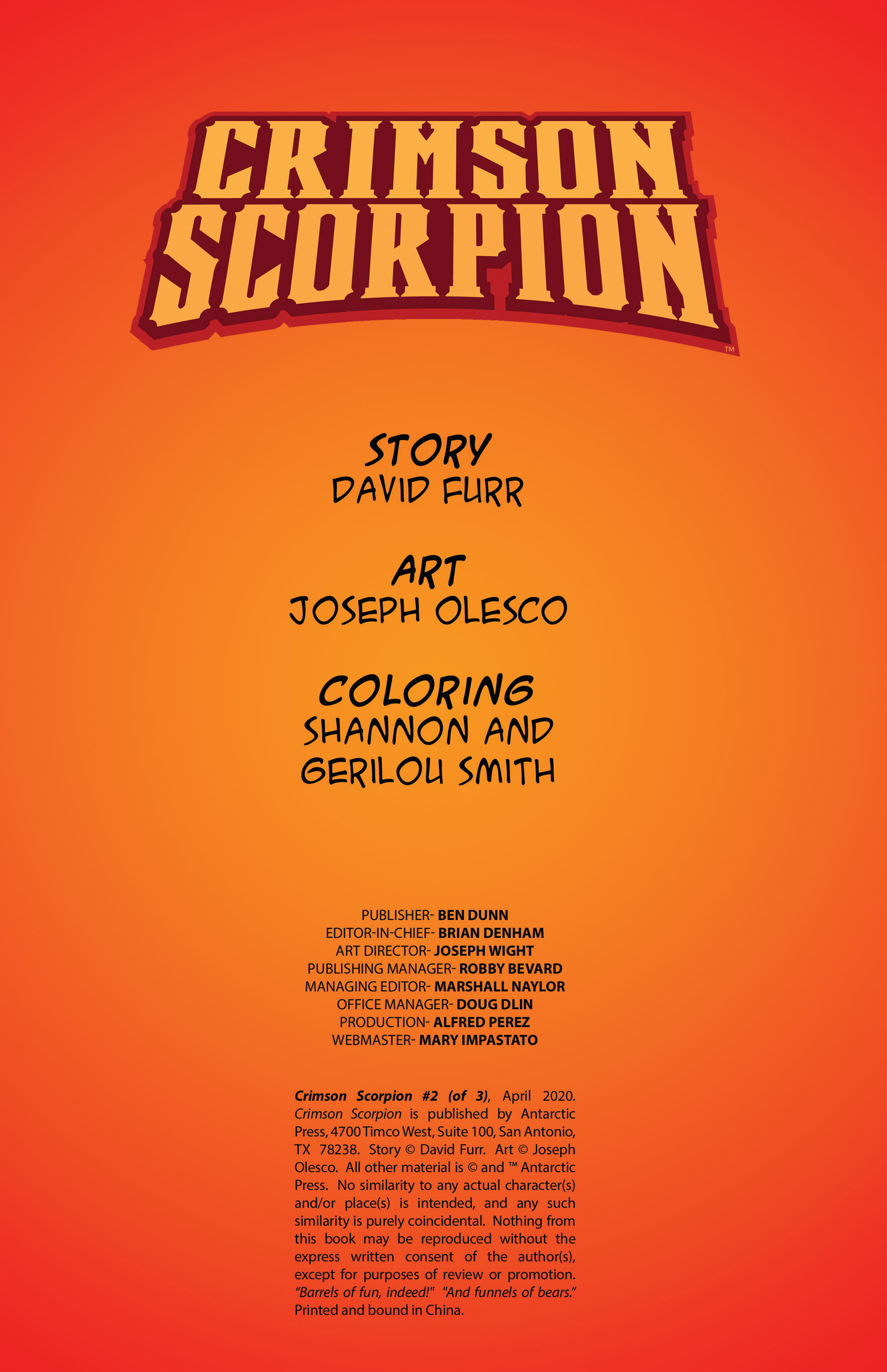 Crimson Scorpion (2020-): Chapter 2 - Page 2