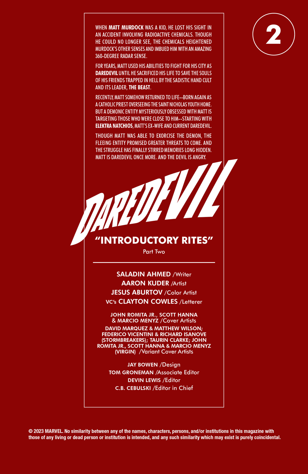 Daredevil (2023-) issue 2 - Page 2