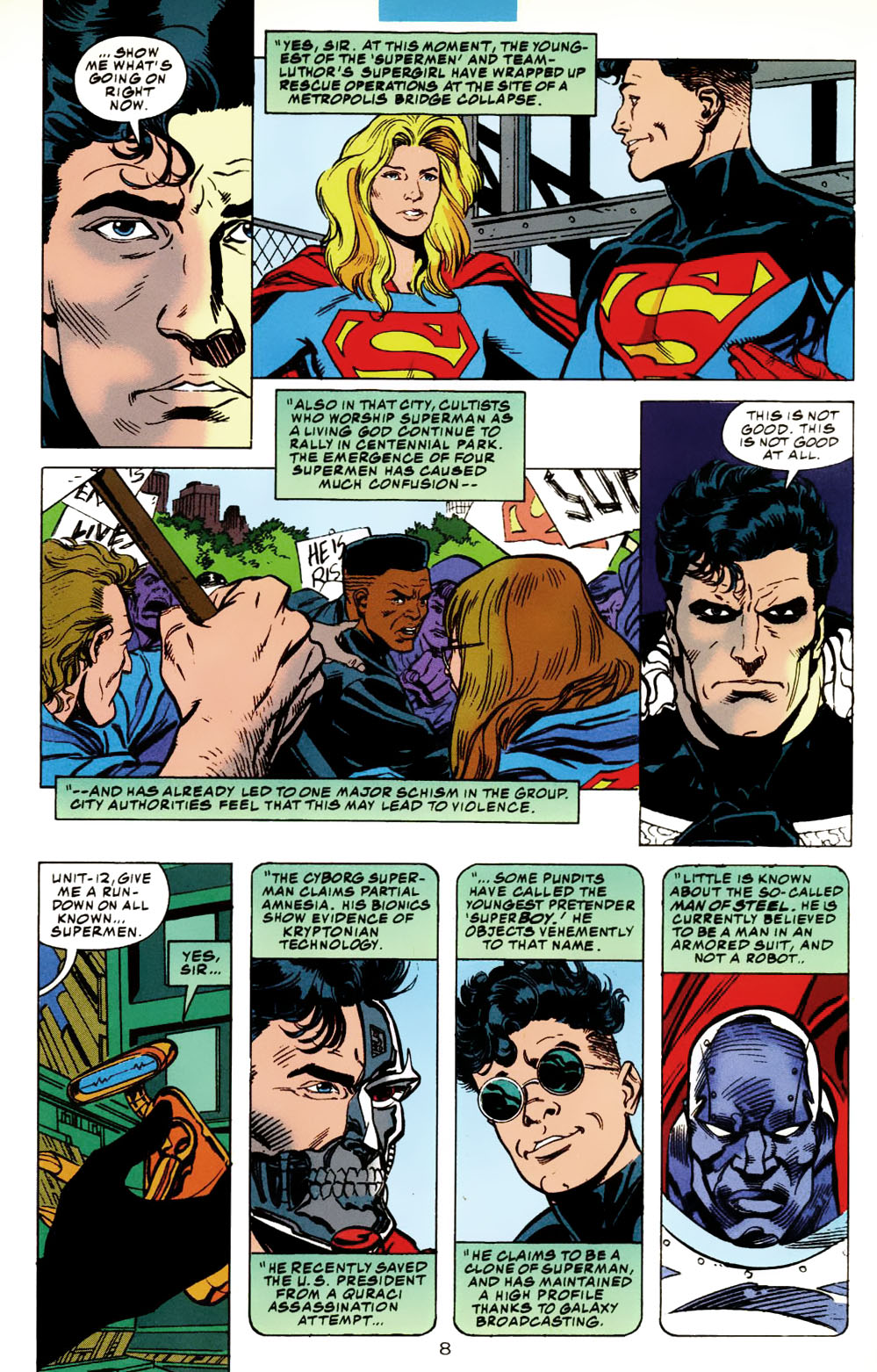 Death and Return of Superman Omnibus (1992-) issue 29 (Reign of the Supermen!) - Page 8