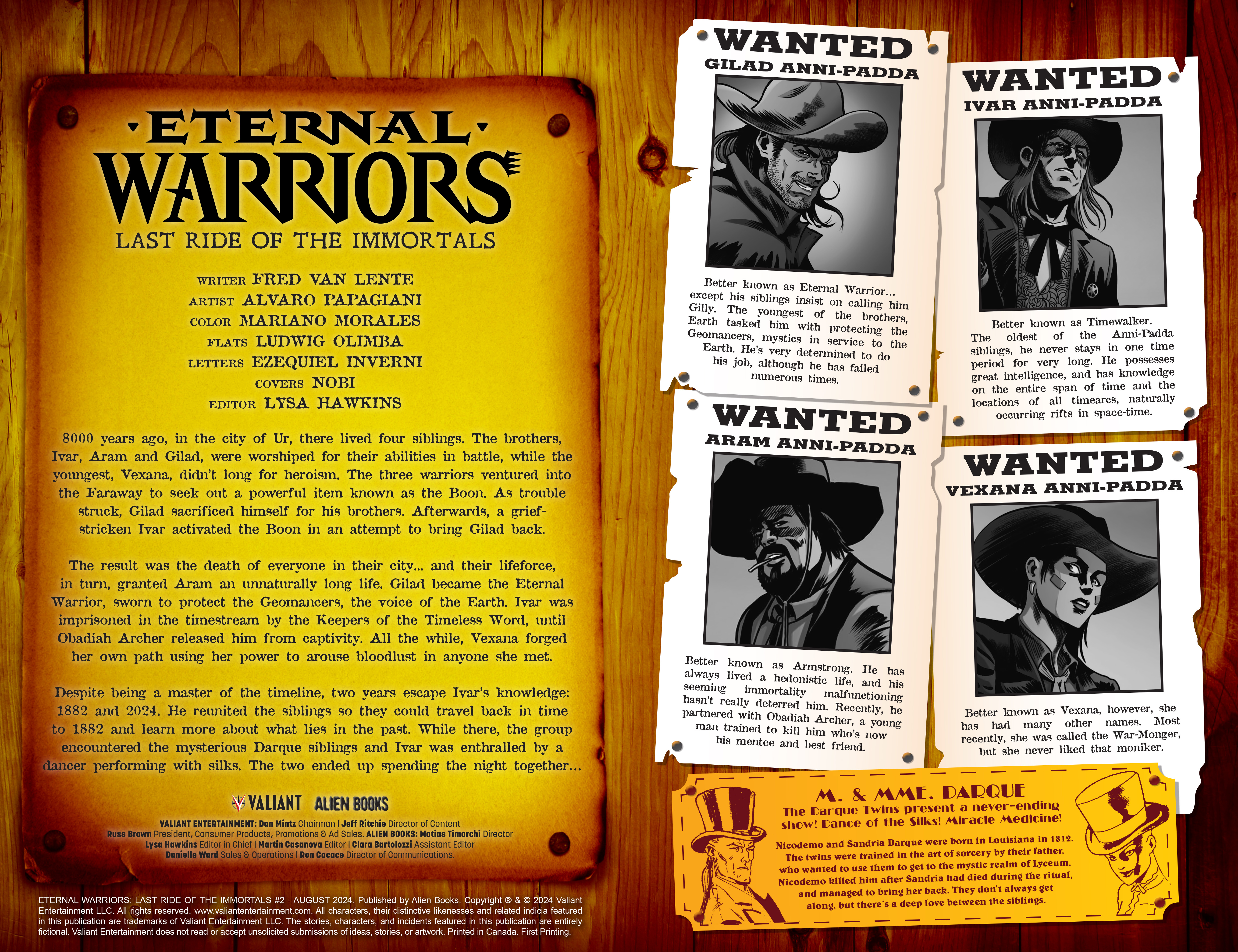 Eternal Warriors: Last Ride Of The Immortals (2024-) issue 2 - Page 2