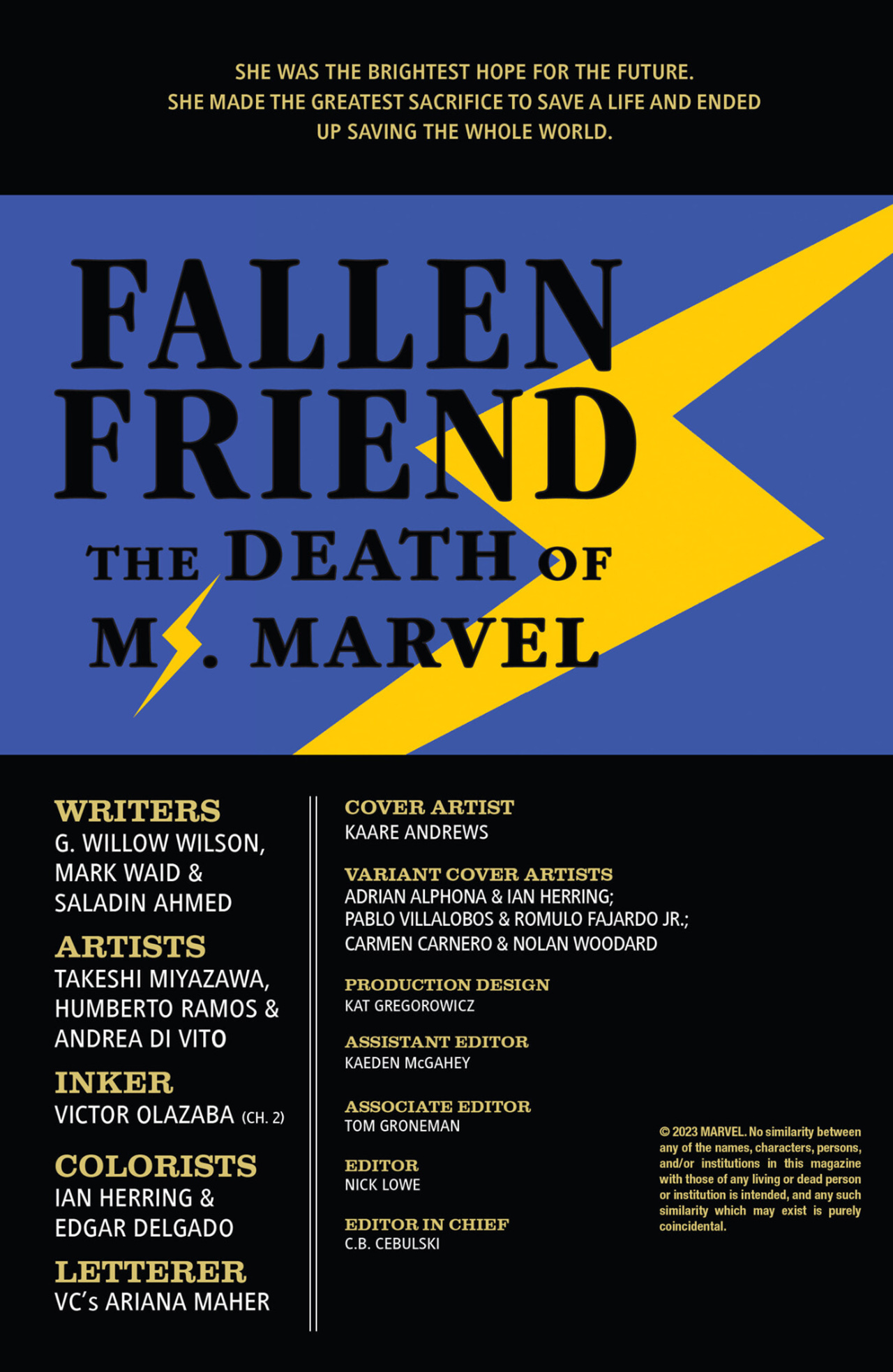 Fallen Friend: The Death of Ms. Marvel (2023-) issue 1 - Page 2