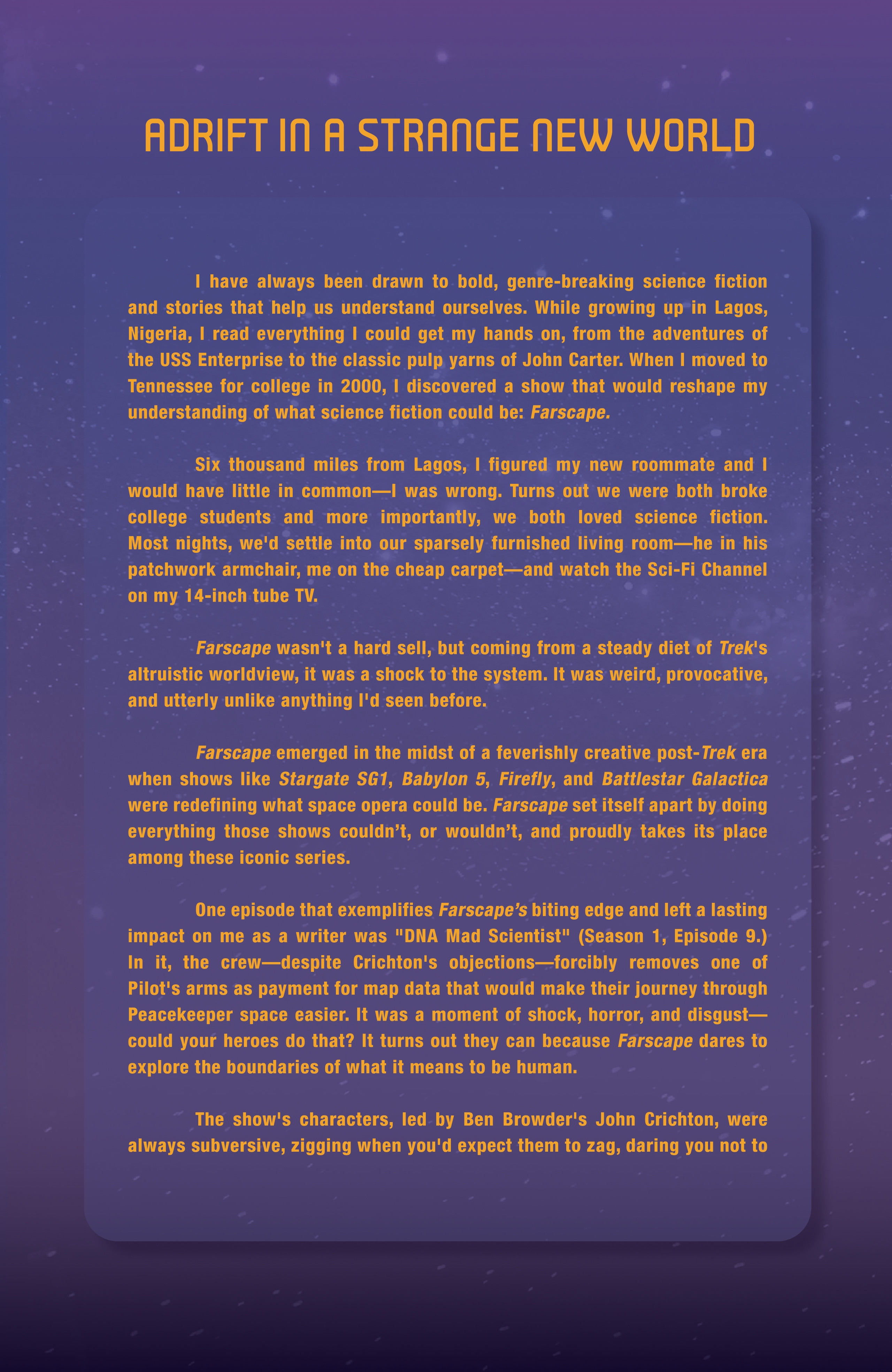 Farscape: 25th Anniversary Special (2024-) issue 1 - Page 16