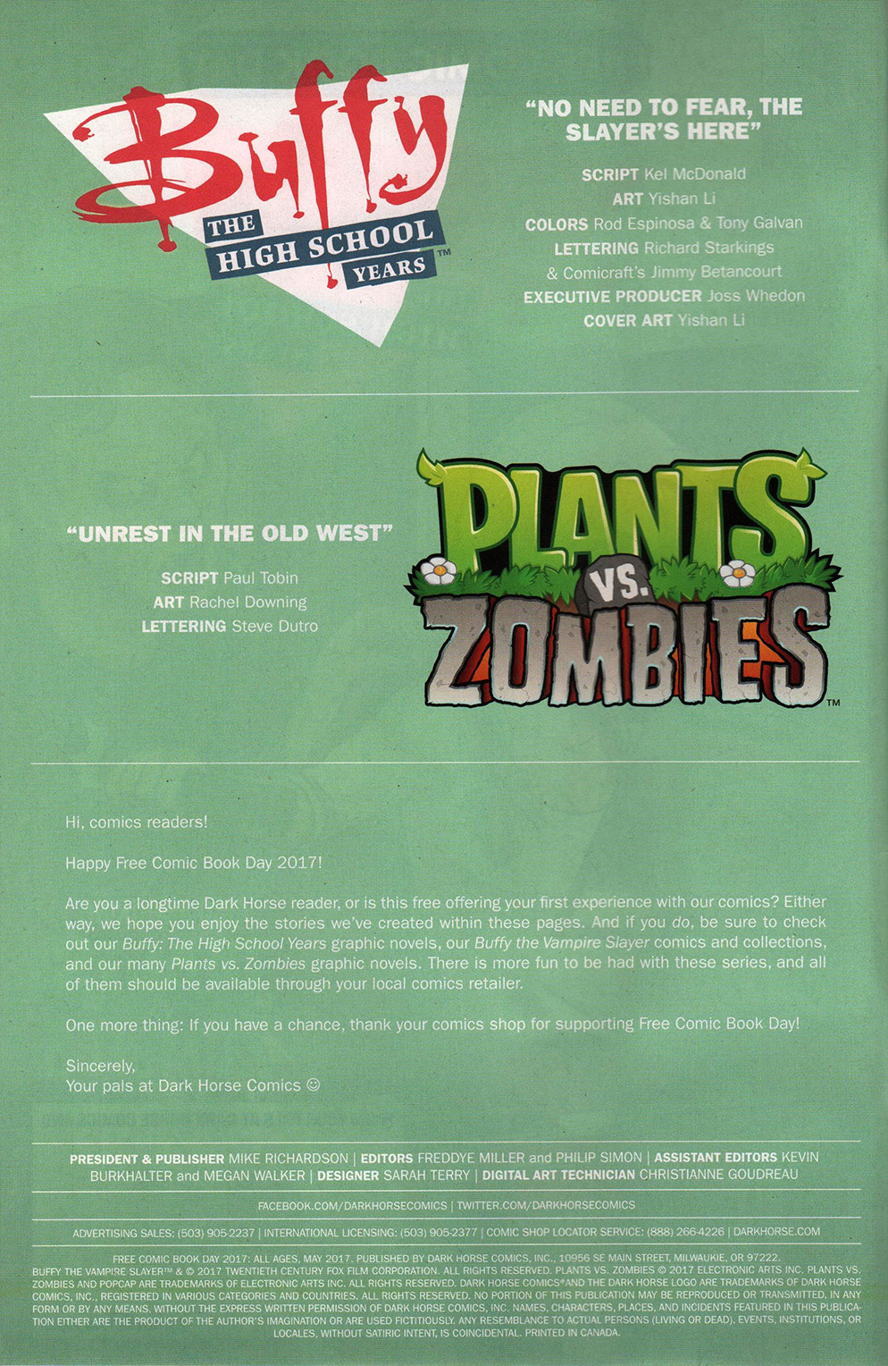 FCBD 2017 Collection issue Buffy - Plants vs Zombies - Page 2