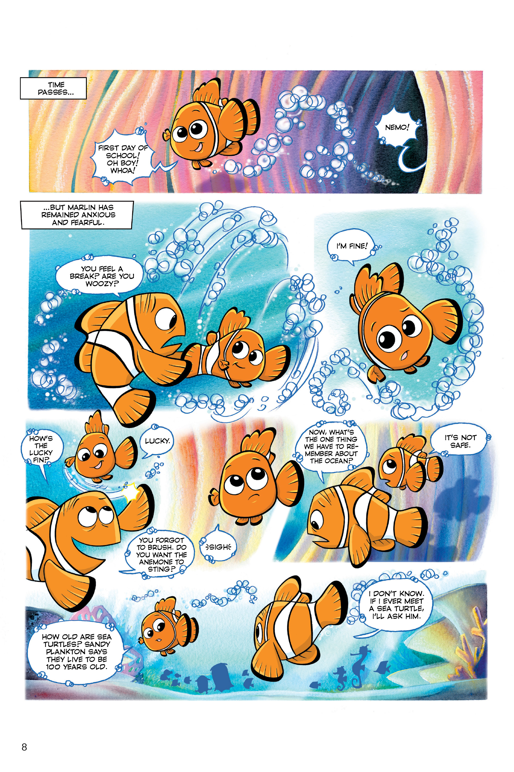 Finding Nemo and Finding Dory: The Story of the Movies in Comics (2020) issue 1 - Page 8