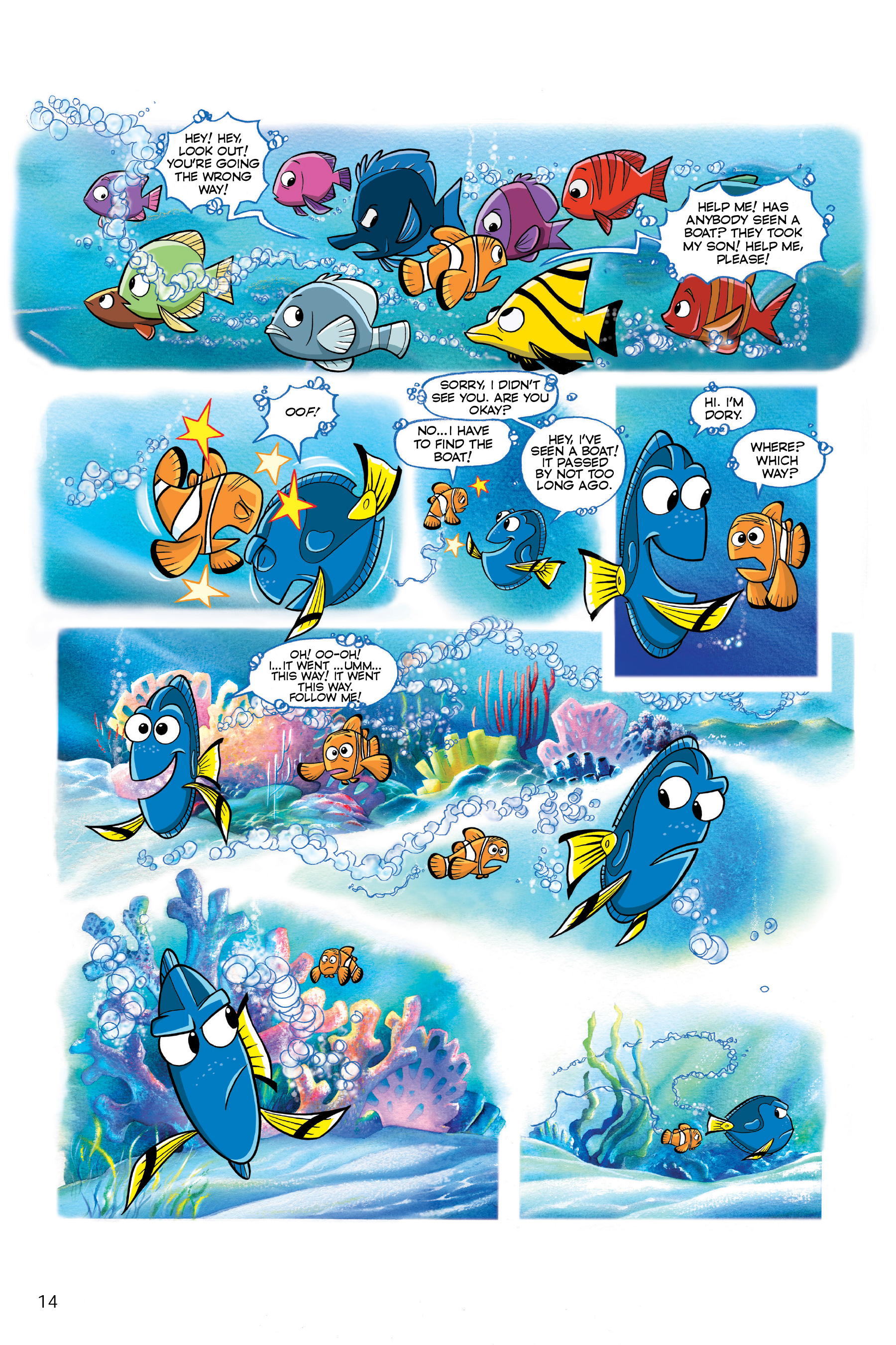 Finding Nemo and Finding Dory: The Story of the Movies in Comics (2020) issue 1 - Page 14