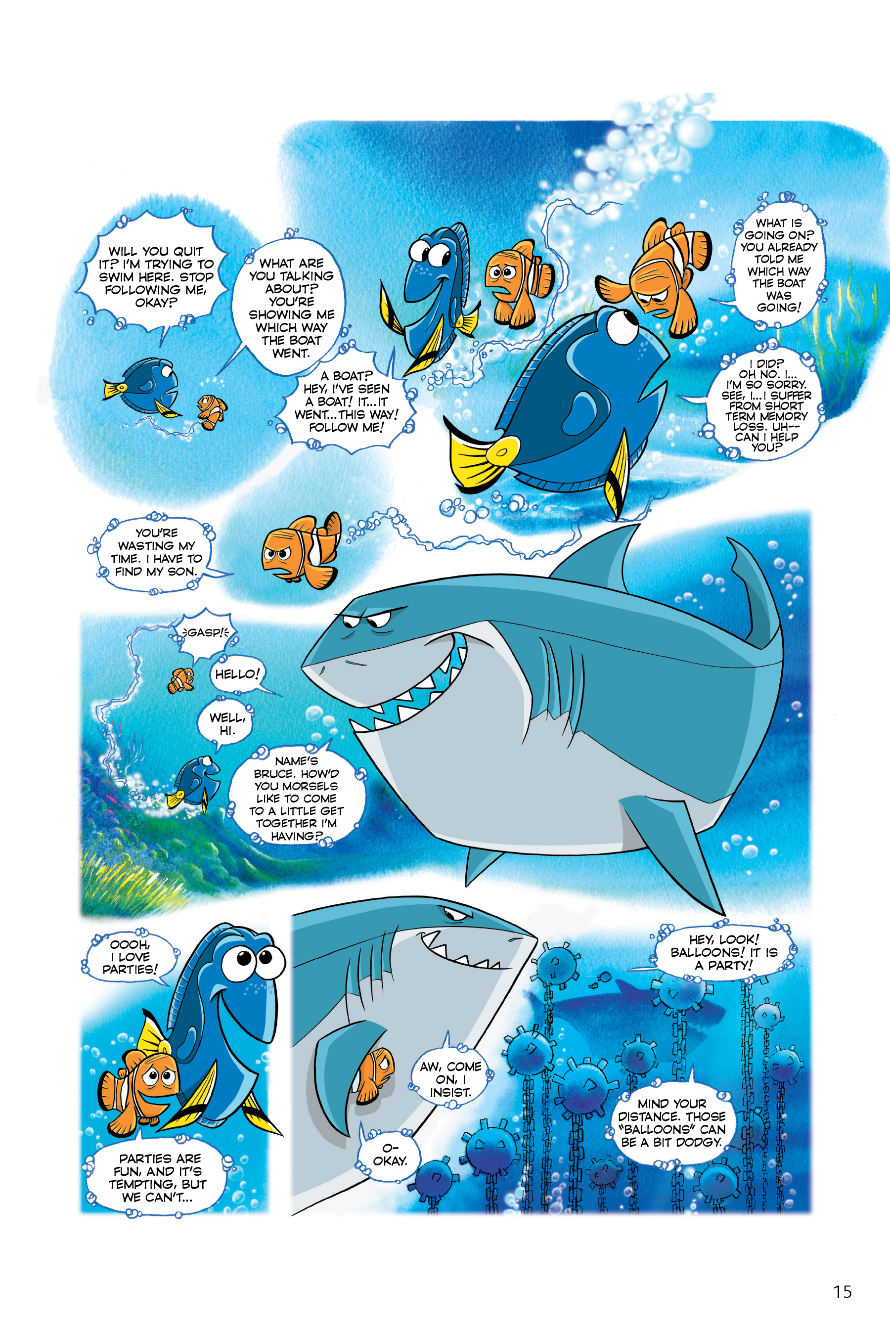 Finding Nemo and Finding Dory: The Story of the Movies in Comics (2020) issue 1 - Page 15