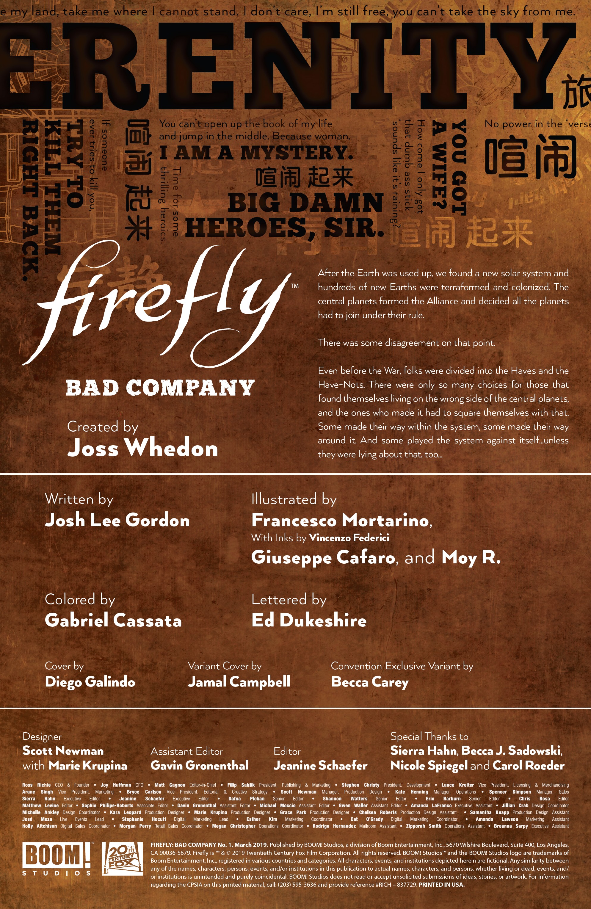 Firefly: Bad Company (2019): Chapter 1 - Page 2
