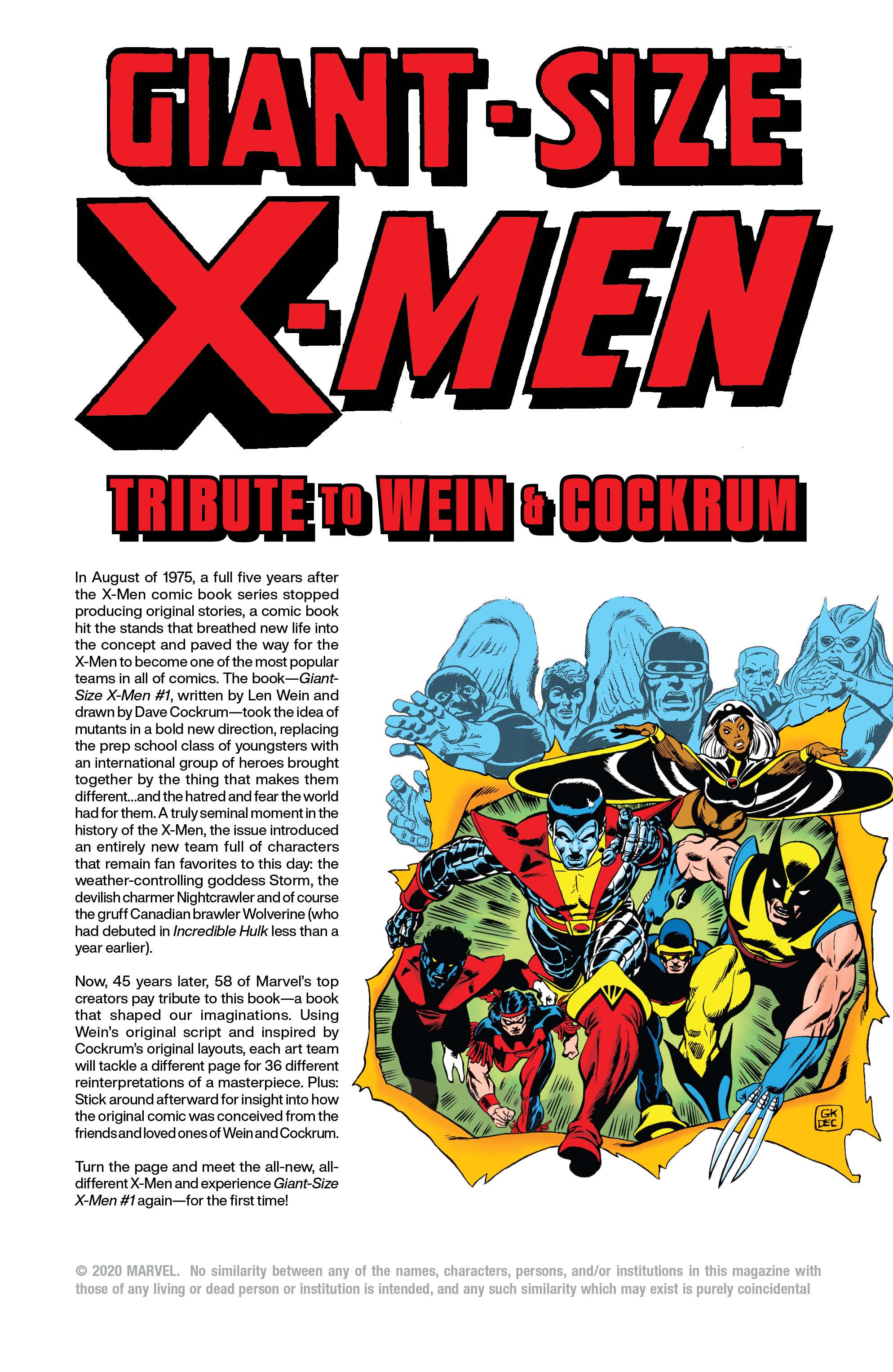 Giant-Size X-Men: Tribute To Wein & Cockrum (2020): Chapter 1 - Page 2