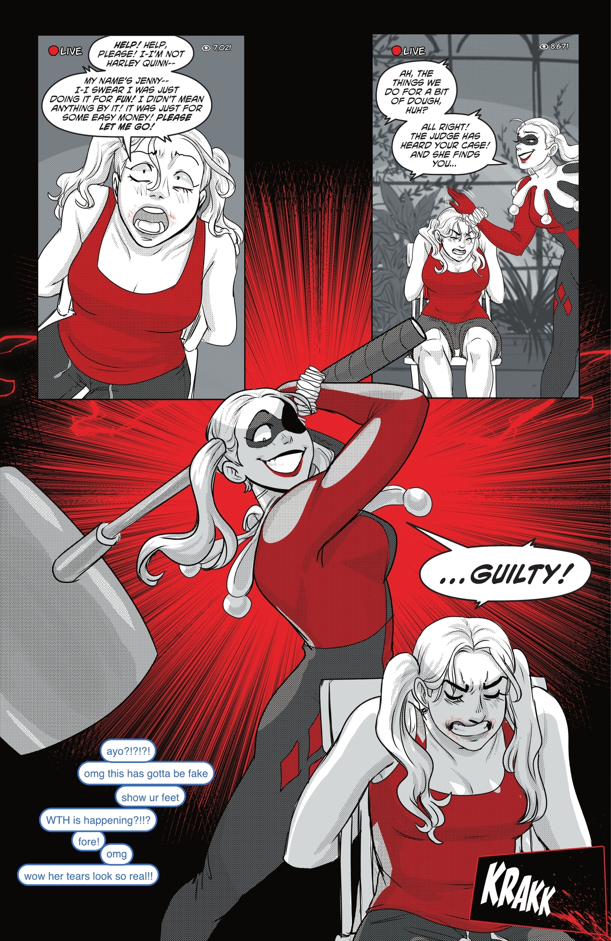 Harley Quinn: Black + White + Redder (2023-) issue 5 - Page 36