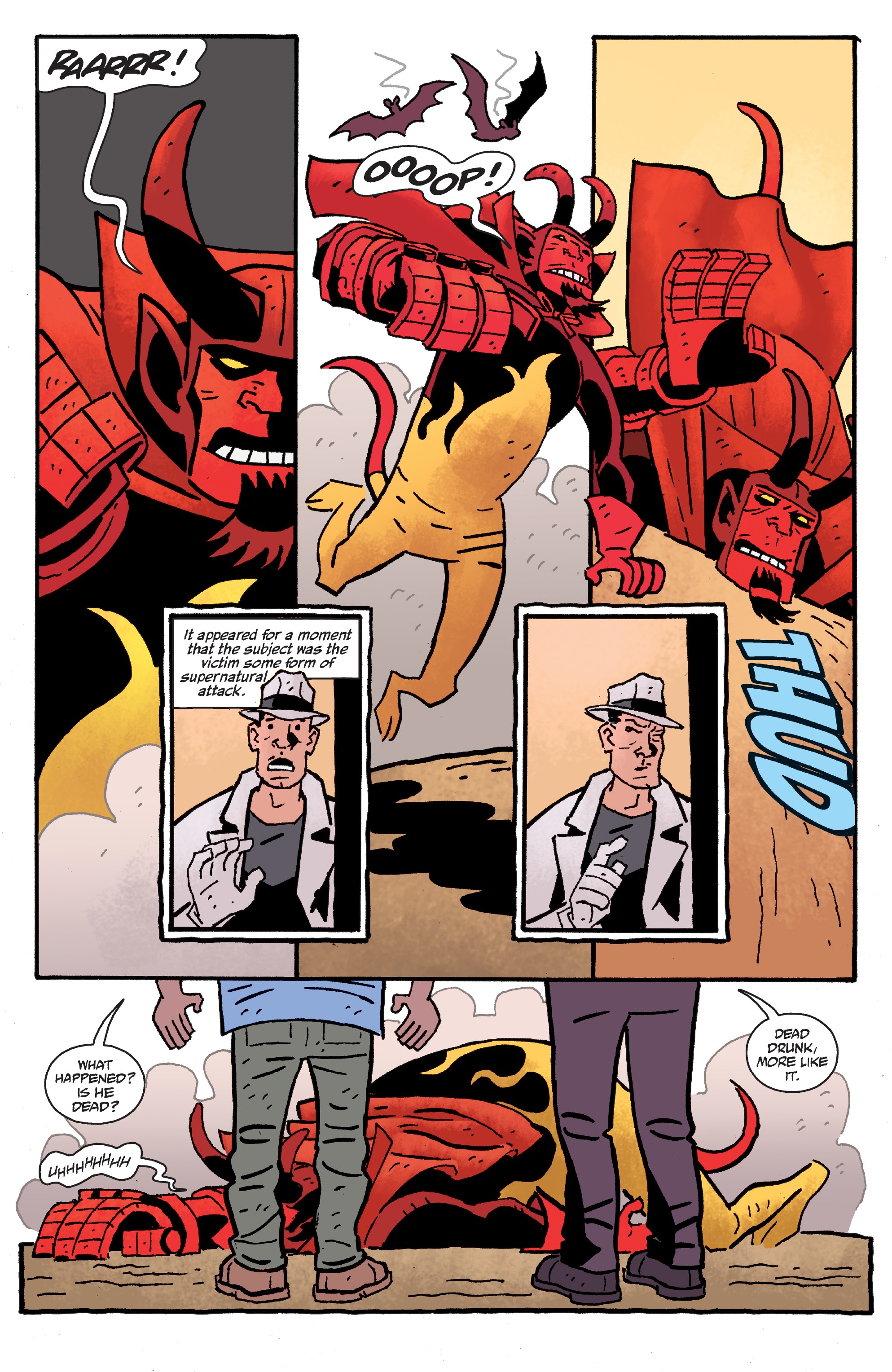 Hellboy vs. Lobster Johnson in The Ring of Death (2019) Chapter 1