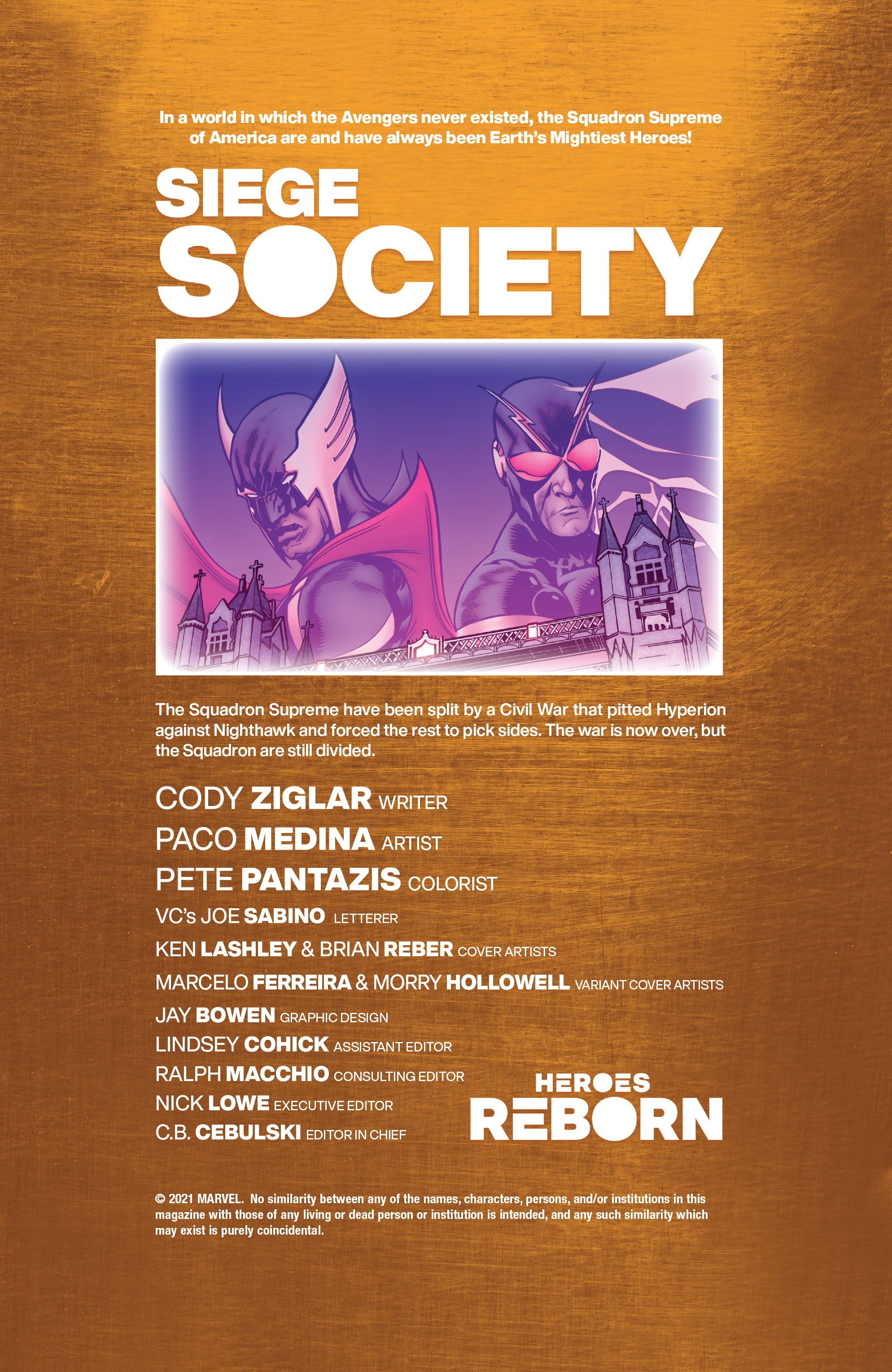 Heroes Reborn: Siege Society (2021): Chapter 1 - Page 2