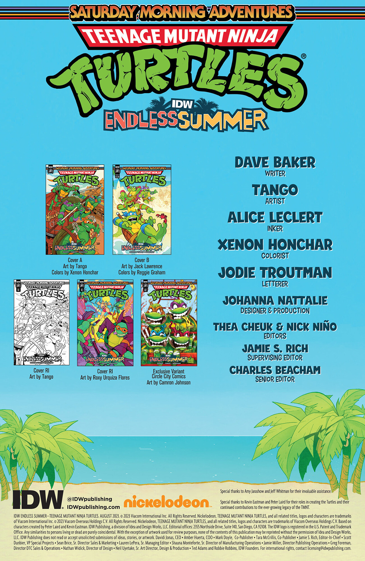 IDW Endless Summer Teenage Mutant Ninja Turtles (2023): Chapter 1 - Page 2