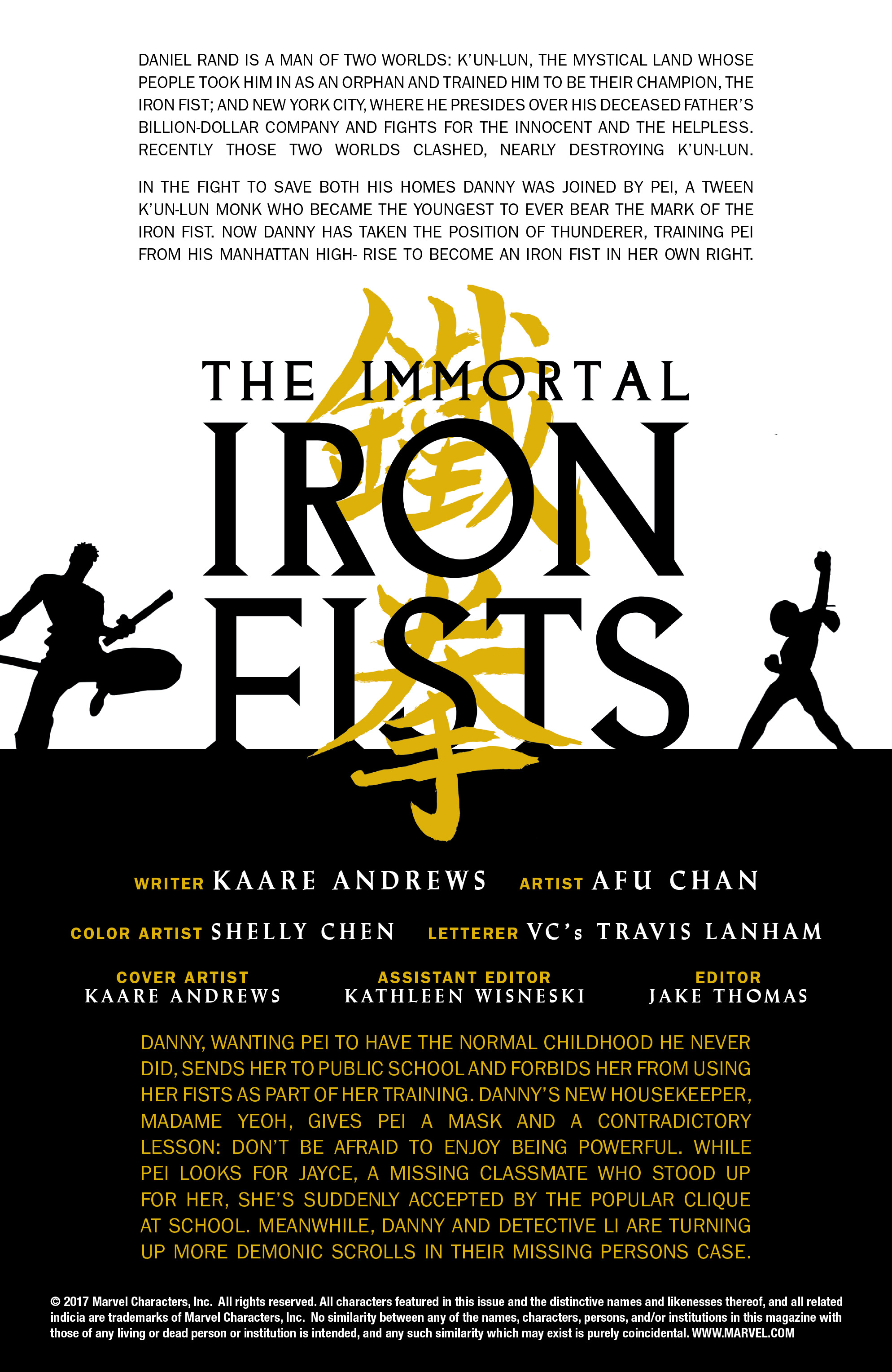 Immortal Iron Fists (2017) issue 3 - Page 2