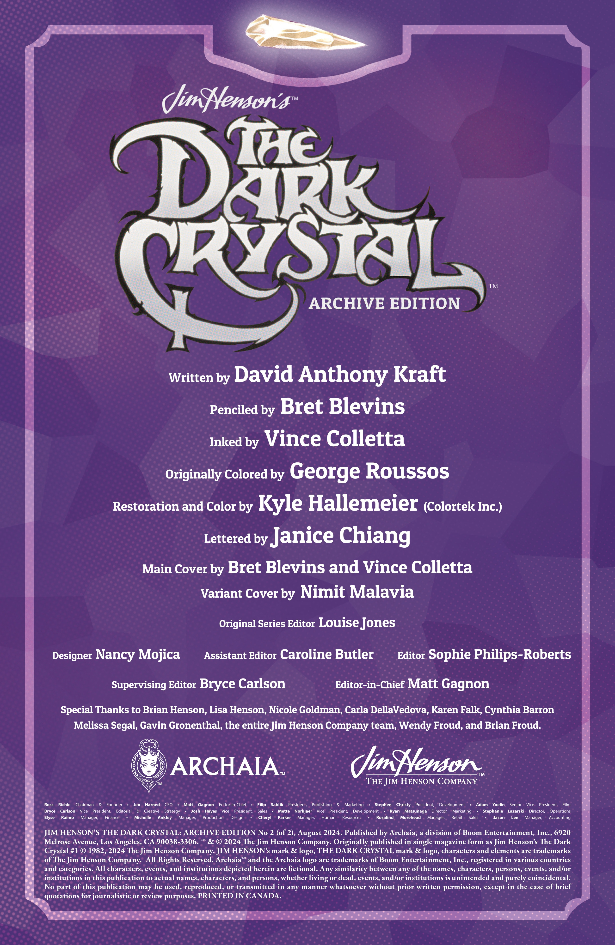 Jim Henson's The Dark Crystal: Archive Edition (2024-) issue 2 - Page 2