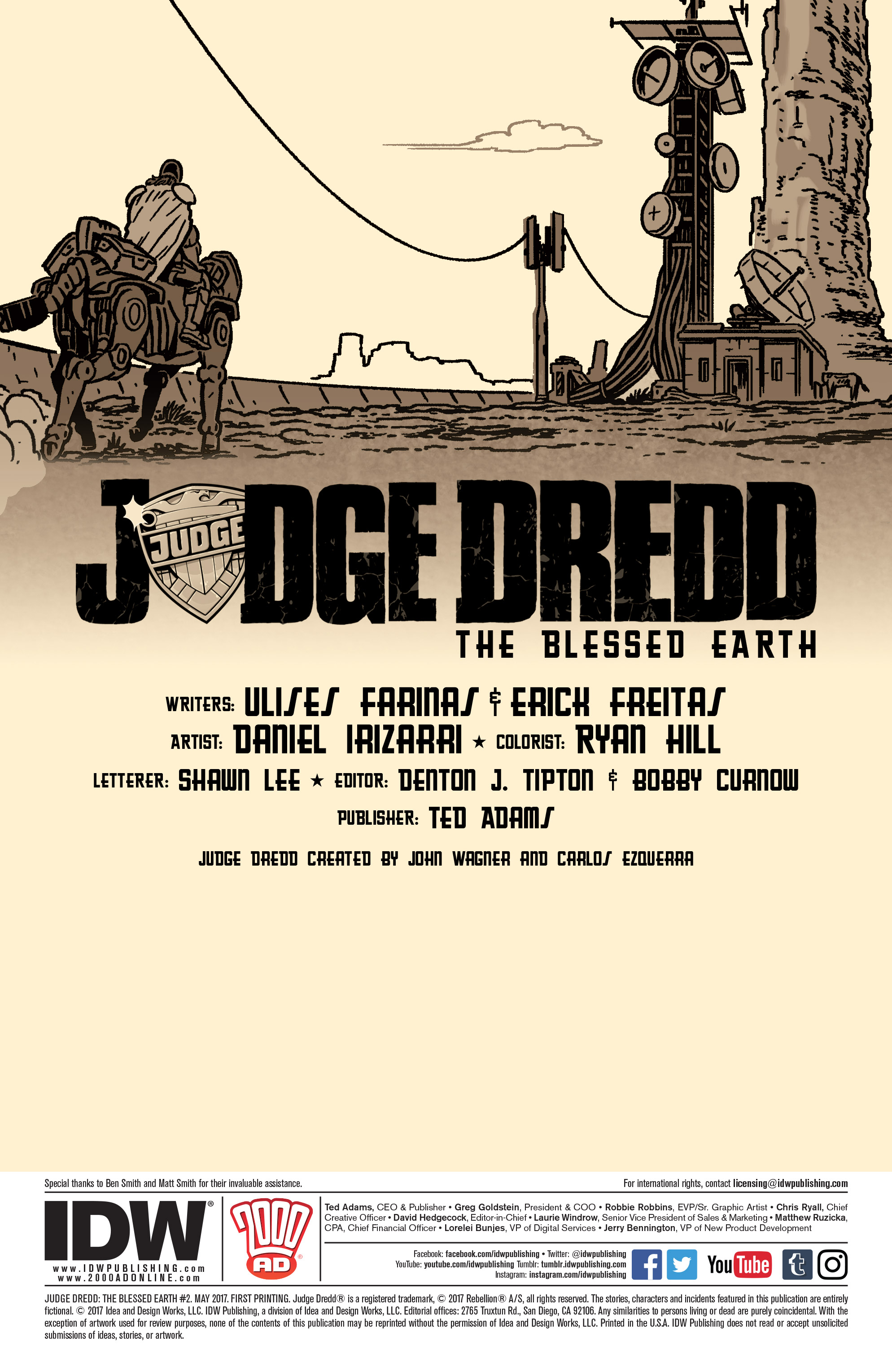 Judge Dredd: The Blessed Earth (2017) issue 2 - Page 2