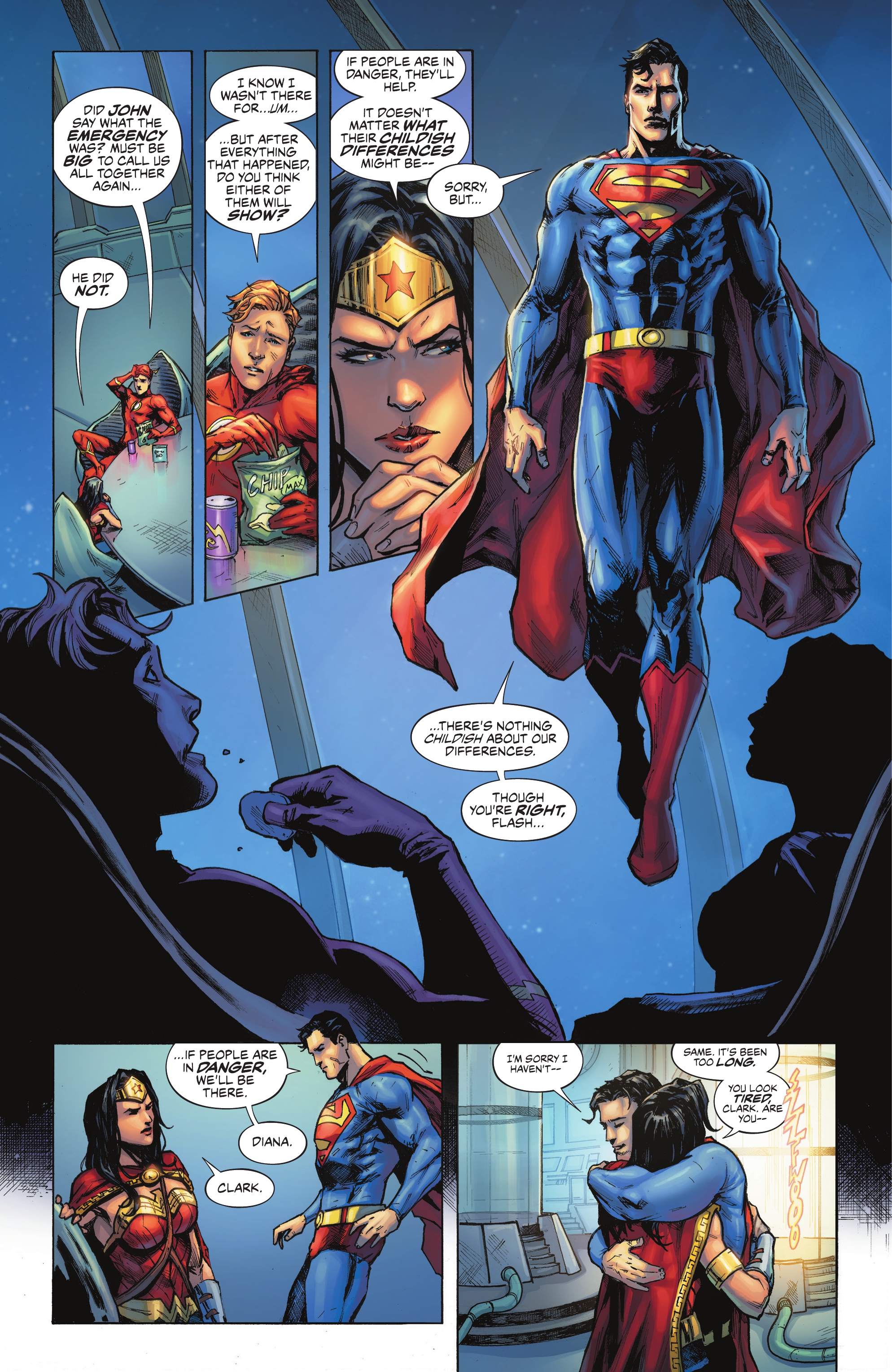 justice league comic page