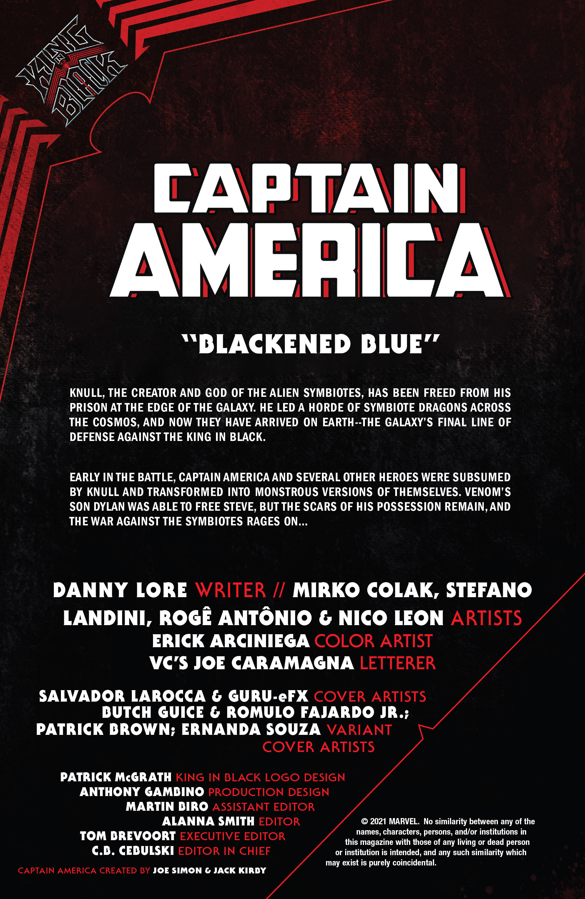 King In Black: Captain America (2021): Chapter 1 - Page 2