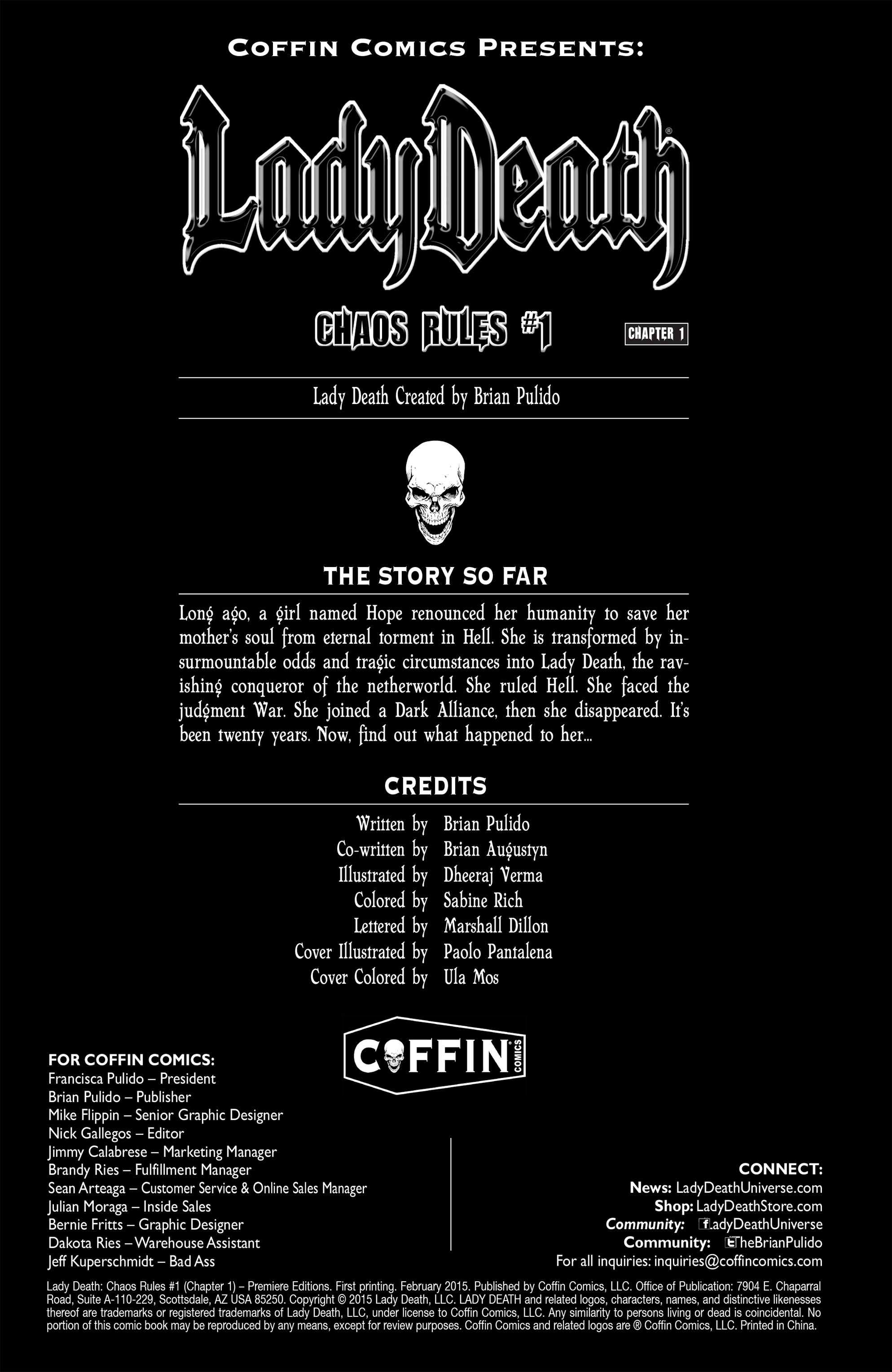 Kaleidoscope Of Death Chapter 1 Lady Death (2015-) Chapter 1 - Page 2