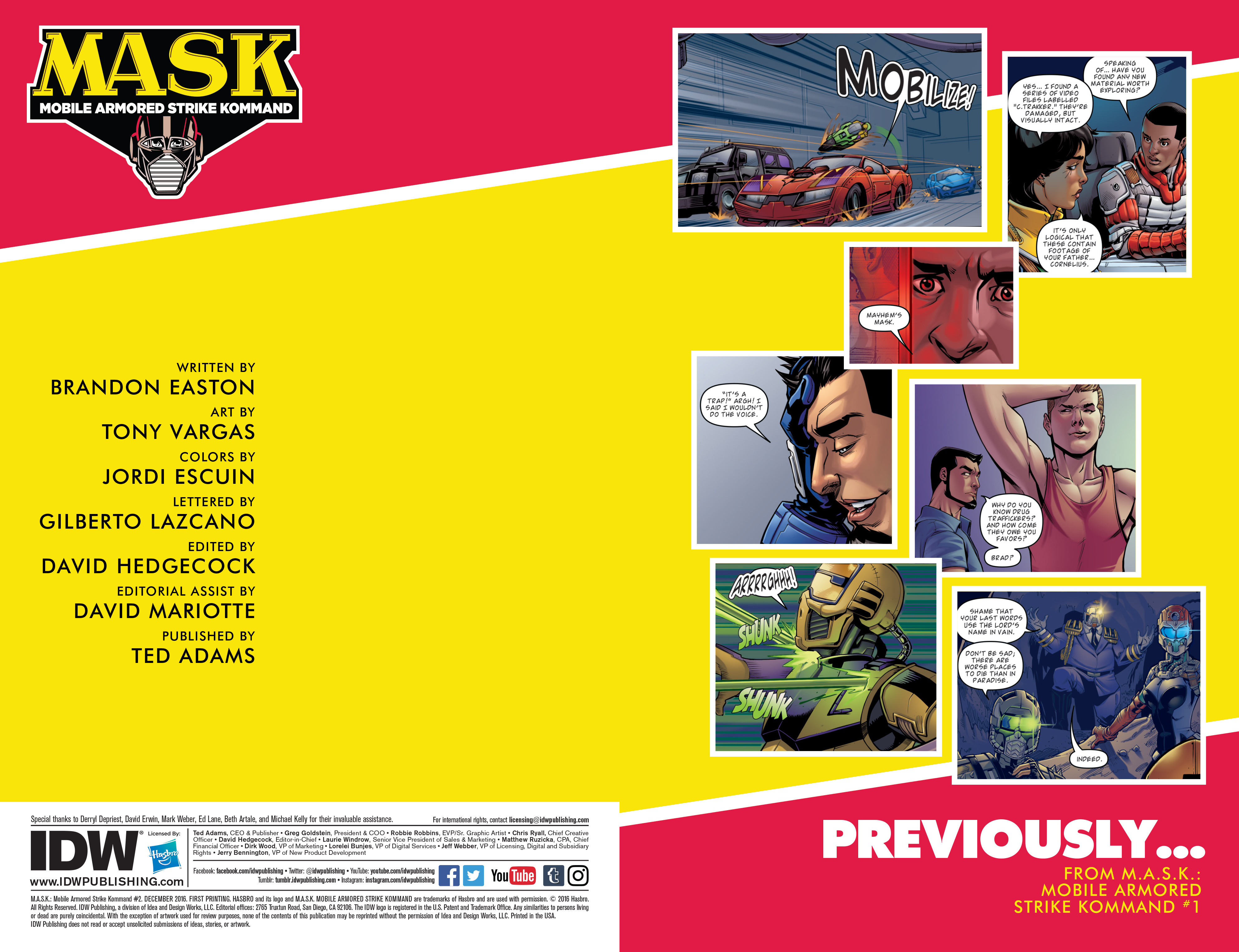 M.A.S.K.: Mobile Armored Strike Kommand issue 2 - Page 2