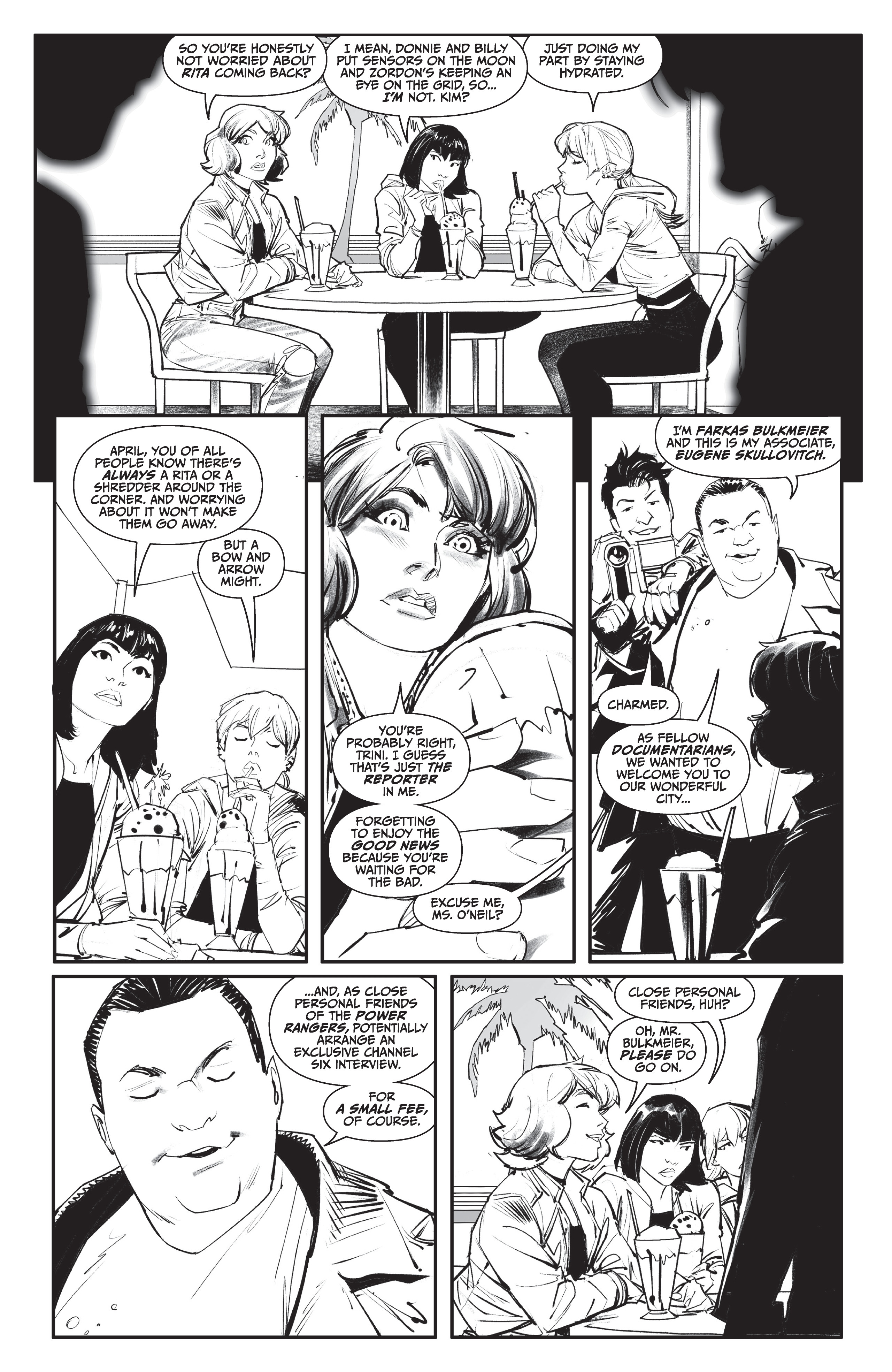 Mighty Morphin Power Rangers / Teenage Mutant Ninja Turtles II  (2022-) issue Black & White 1 - Page 7