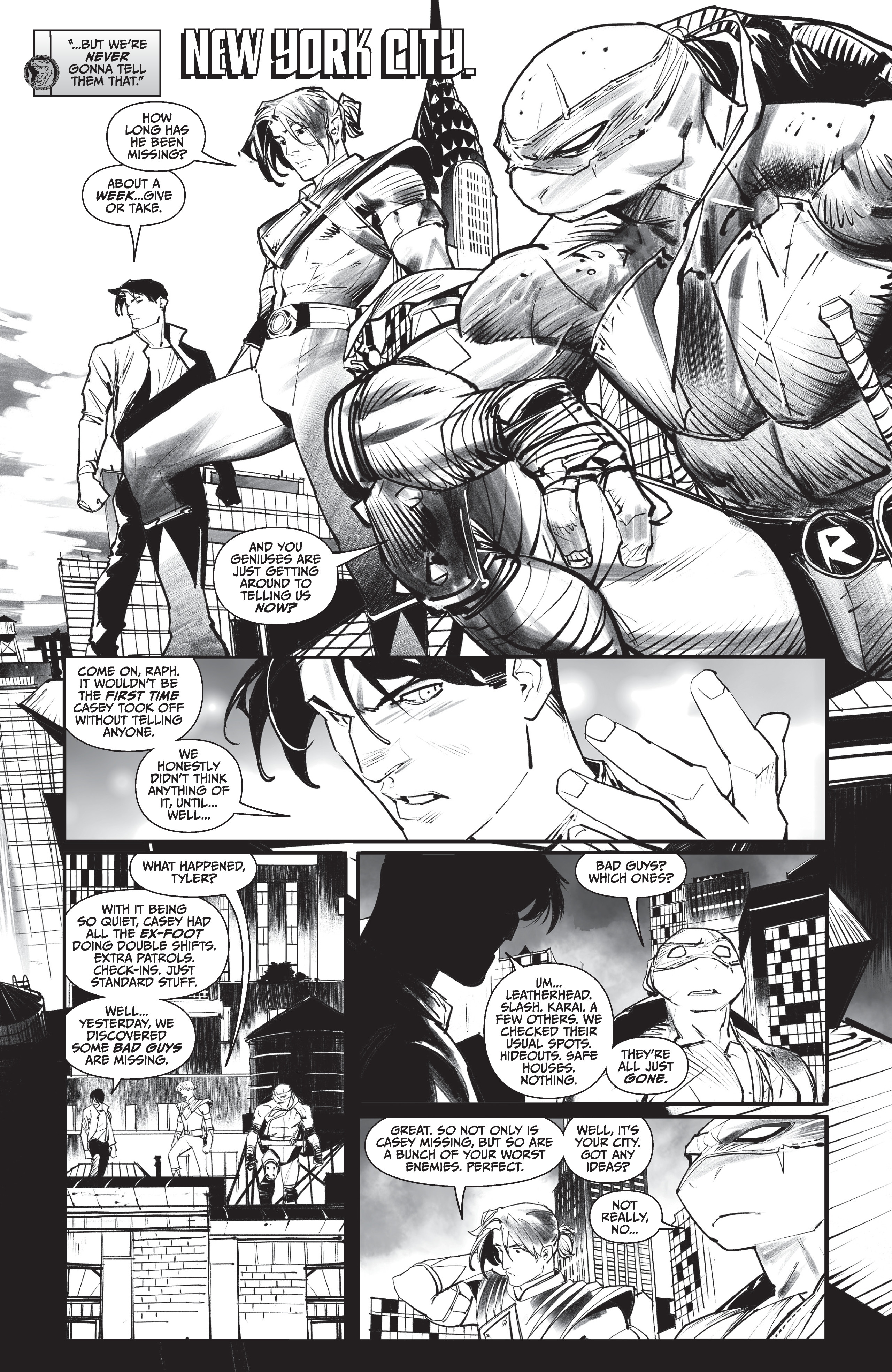 Mighty Morphin Power Rangers / Teenage Mutant Ninja Turtles II  (2022-) issue Black & White 1 - Page 11