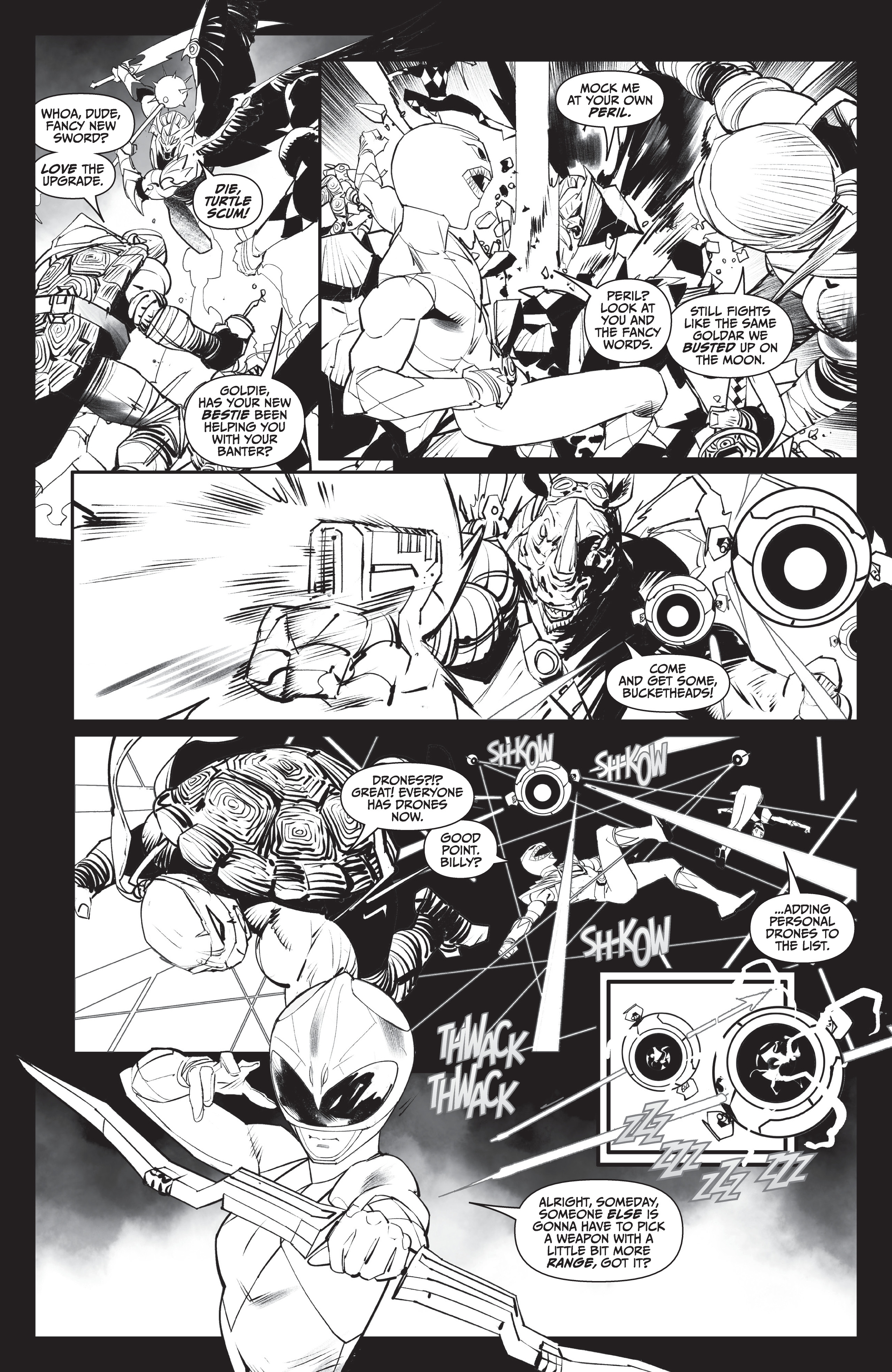 Mighty Morphin Power Rangers / Teenage Mutant Ninja Turtles II  (2022-) issue Black & White 1 - Page 17