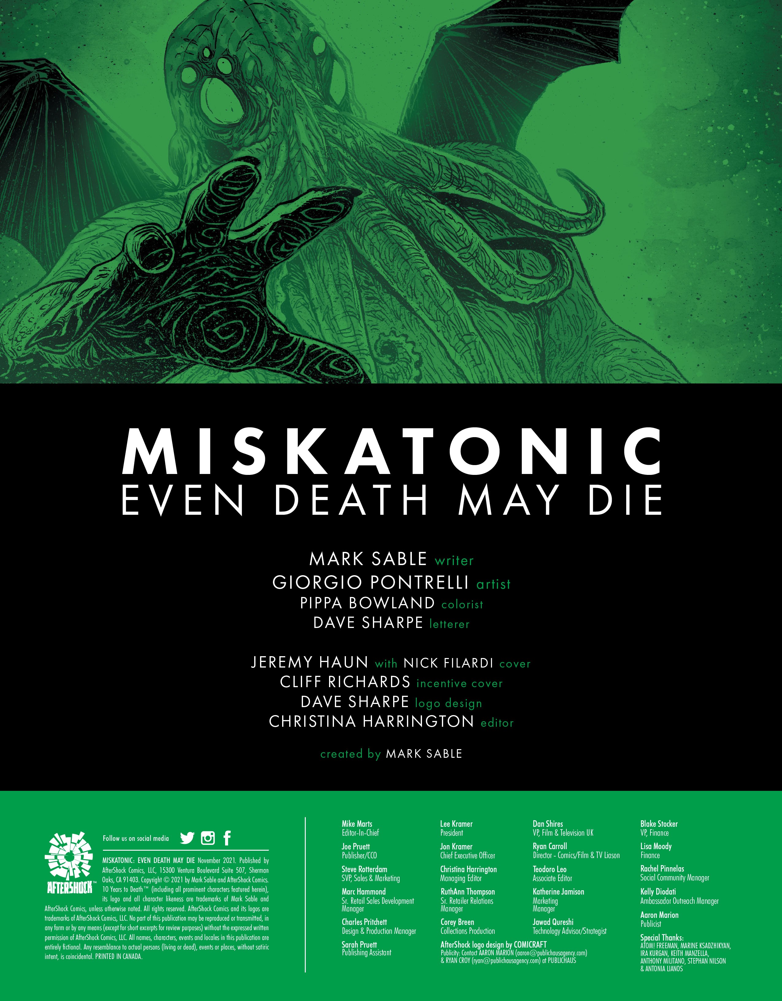 Miskatonic: Even Death May Die (2021): Chapter 1 - Page 2