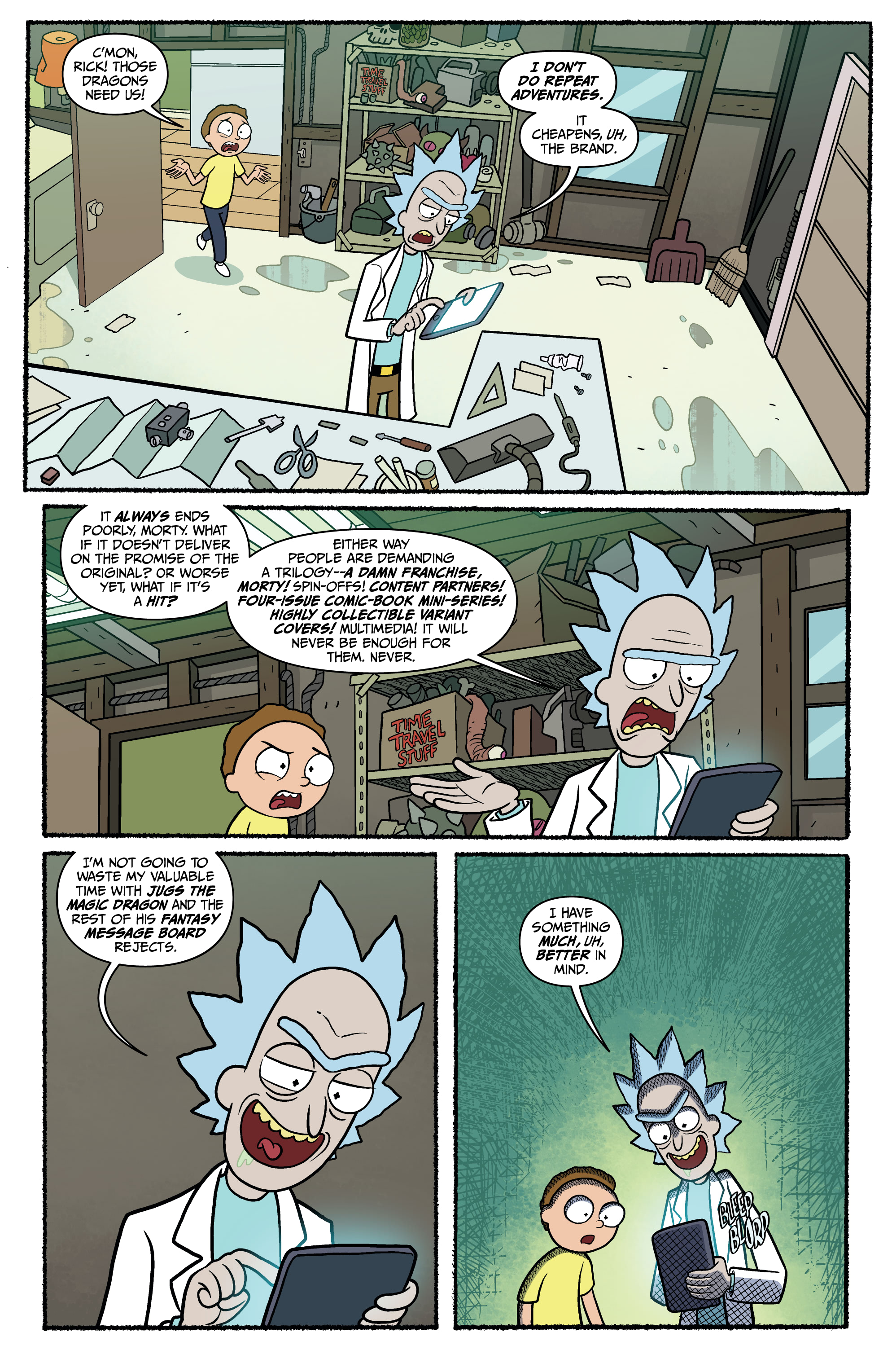 Rick and morty online comic