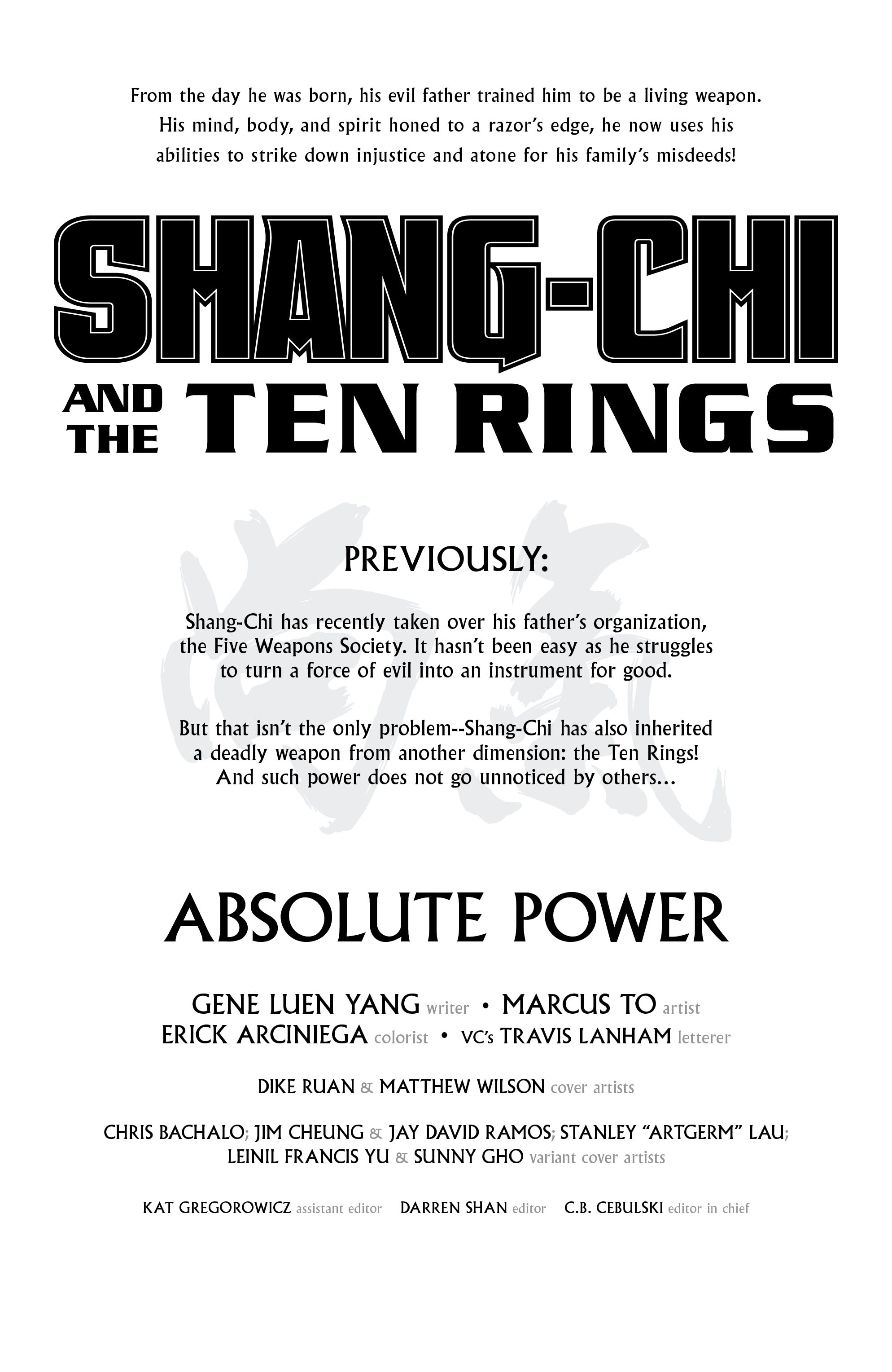 Shang-Chi and the Ten Rings (2022-) issue 1 - Page 6