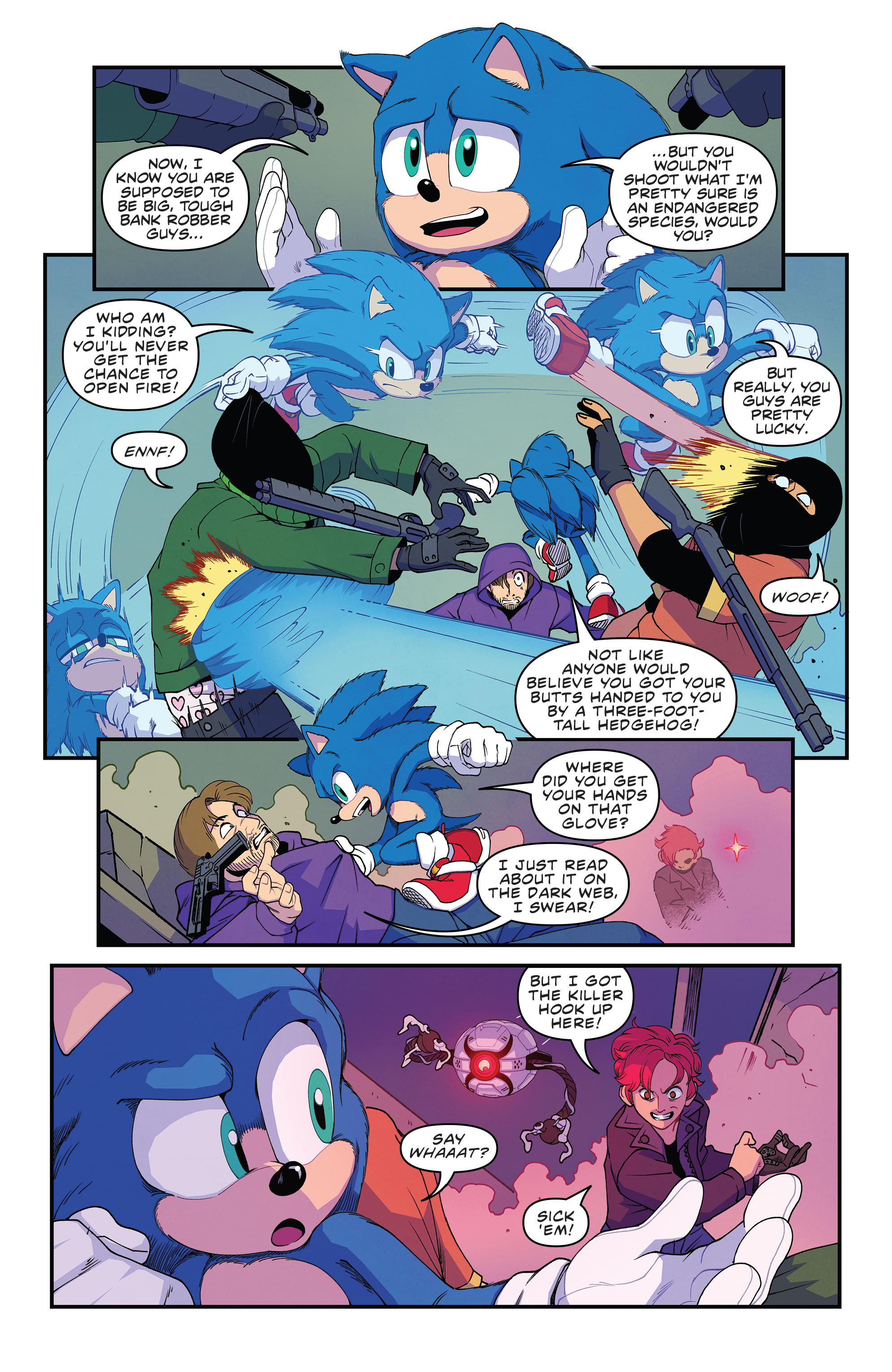 Preview comic pages and promo images released for the Sonic the Hedgehog 2  movie