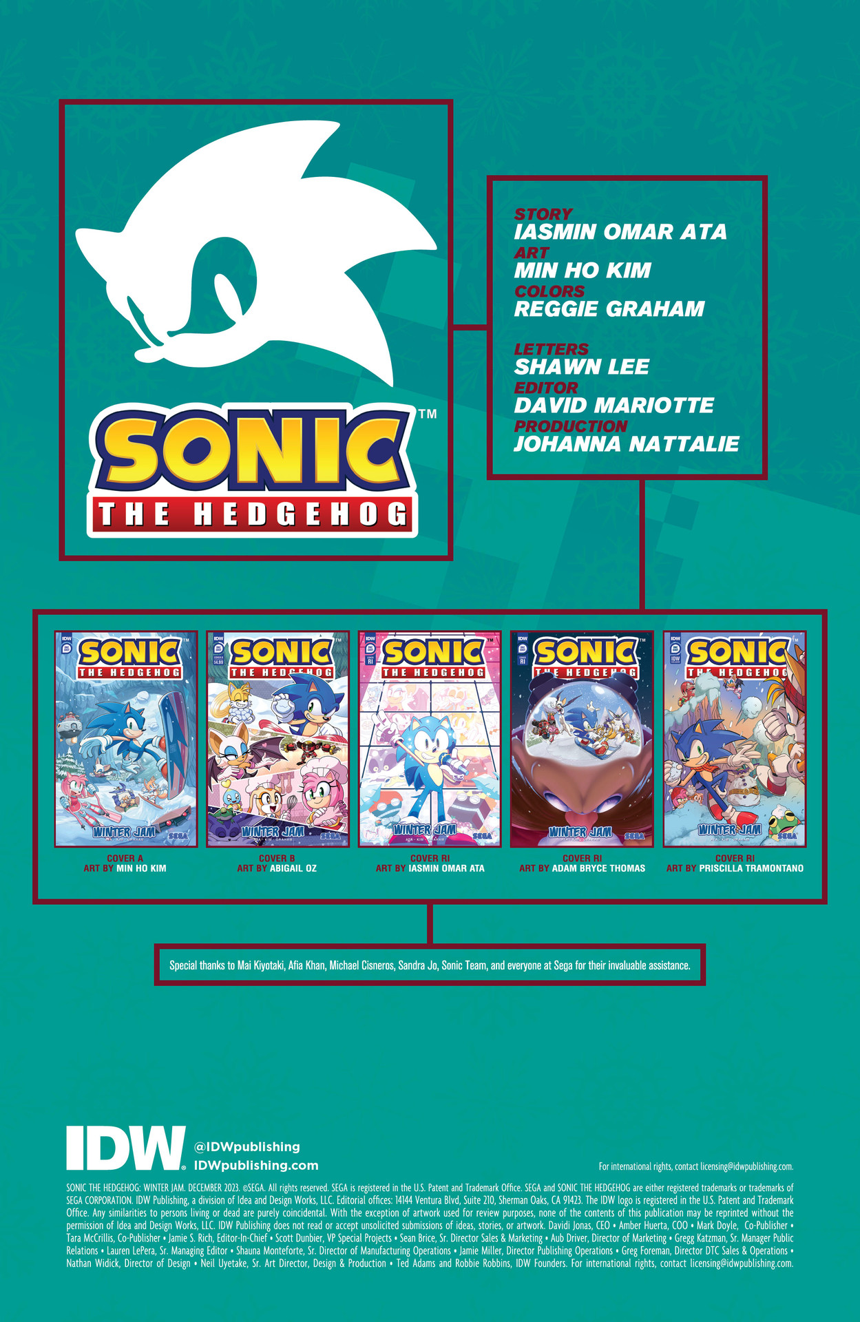 Sonic the Hedgehog: Winter Jam (2023-) issue 1 - Page 2