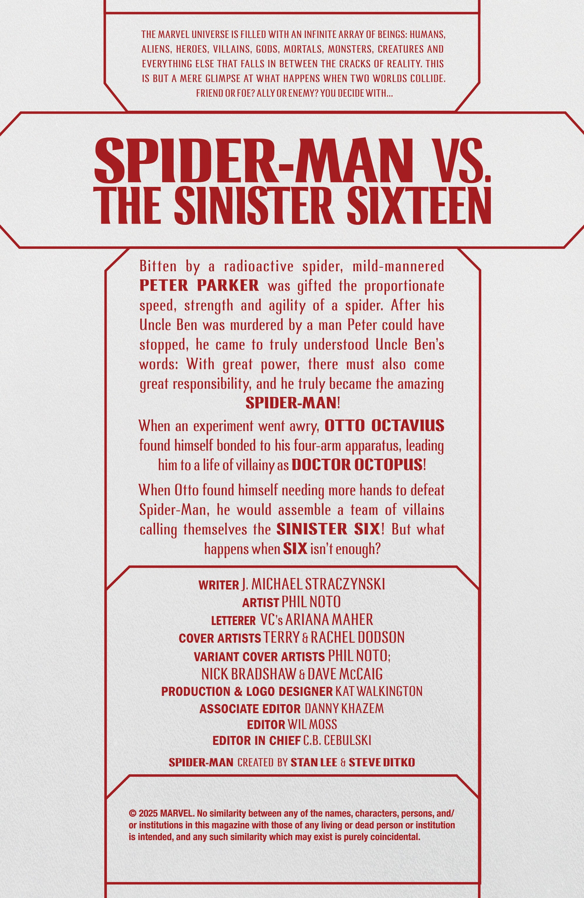 Spider-Man vs. the Sinister Sixteen (2025-): Chapter 1 - Page 4