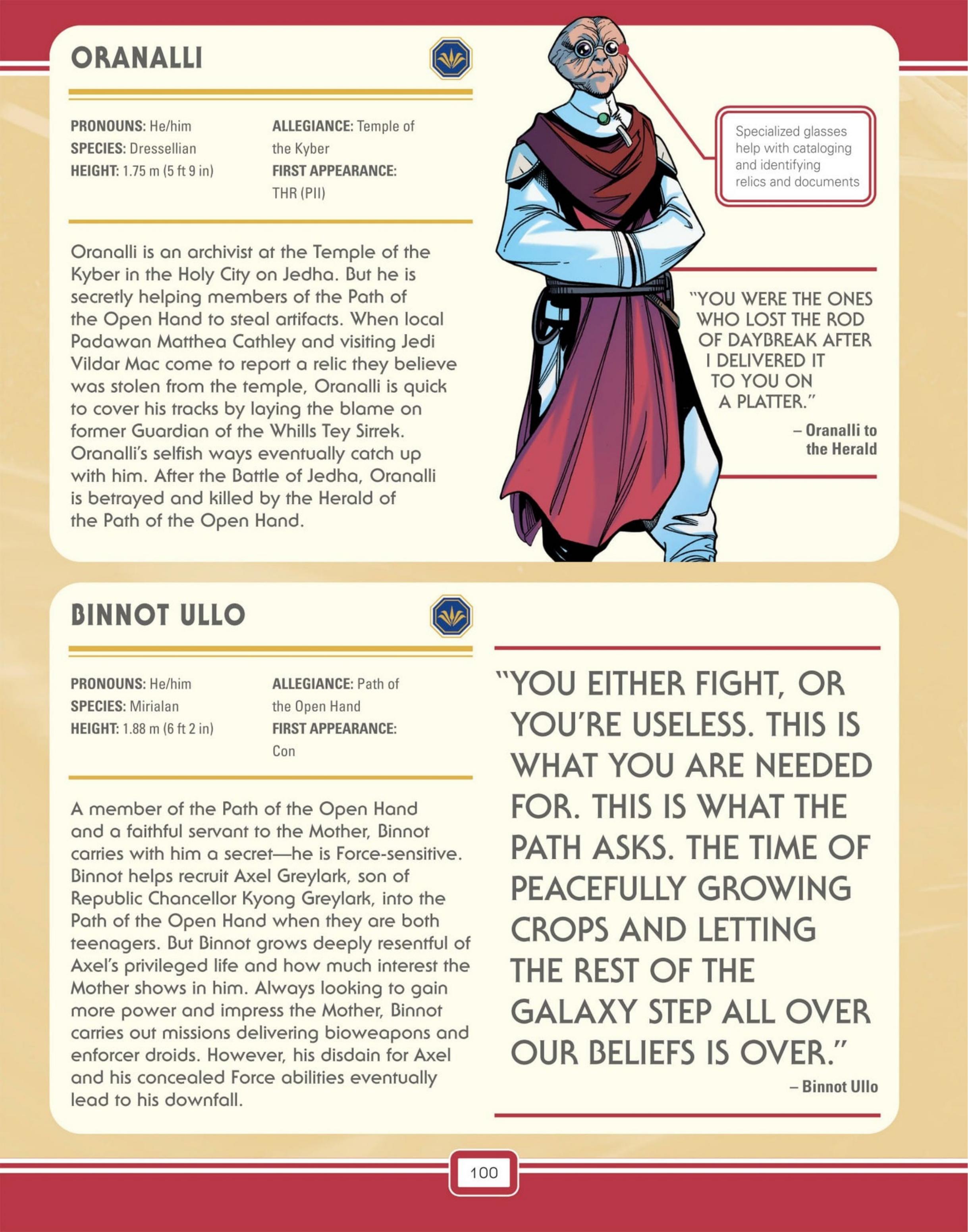 Star Wars: The High Republic Character Encyclopedia (2023) issue 1 - Page 102