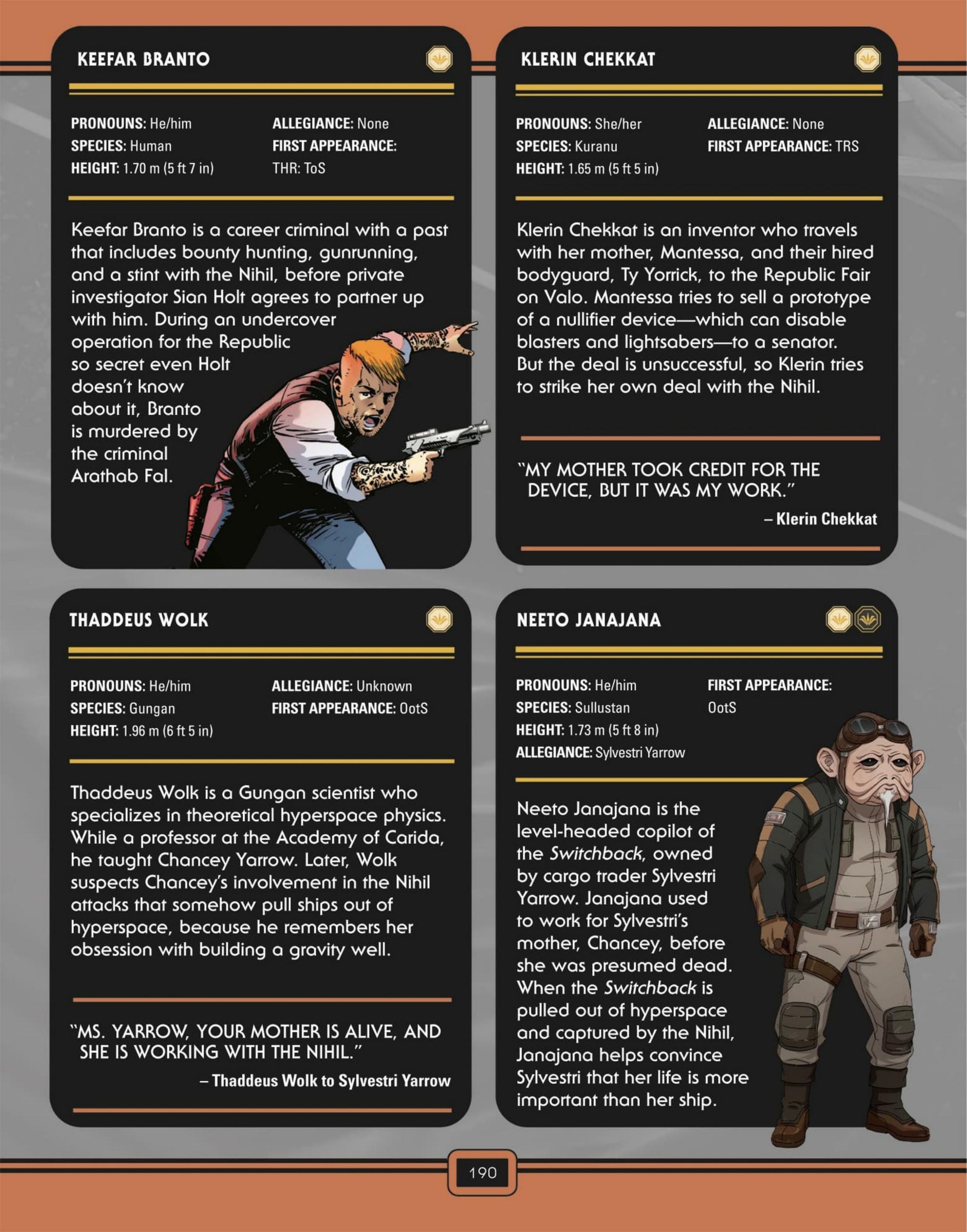 Star Wars: The High Republic Character Encyclopedia (2023) issue 1 - Page 192