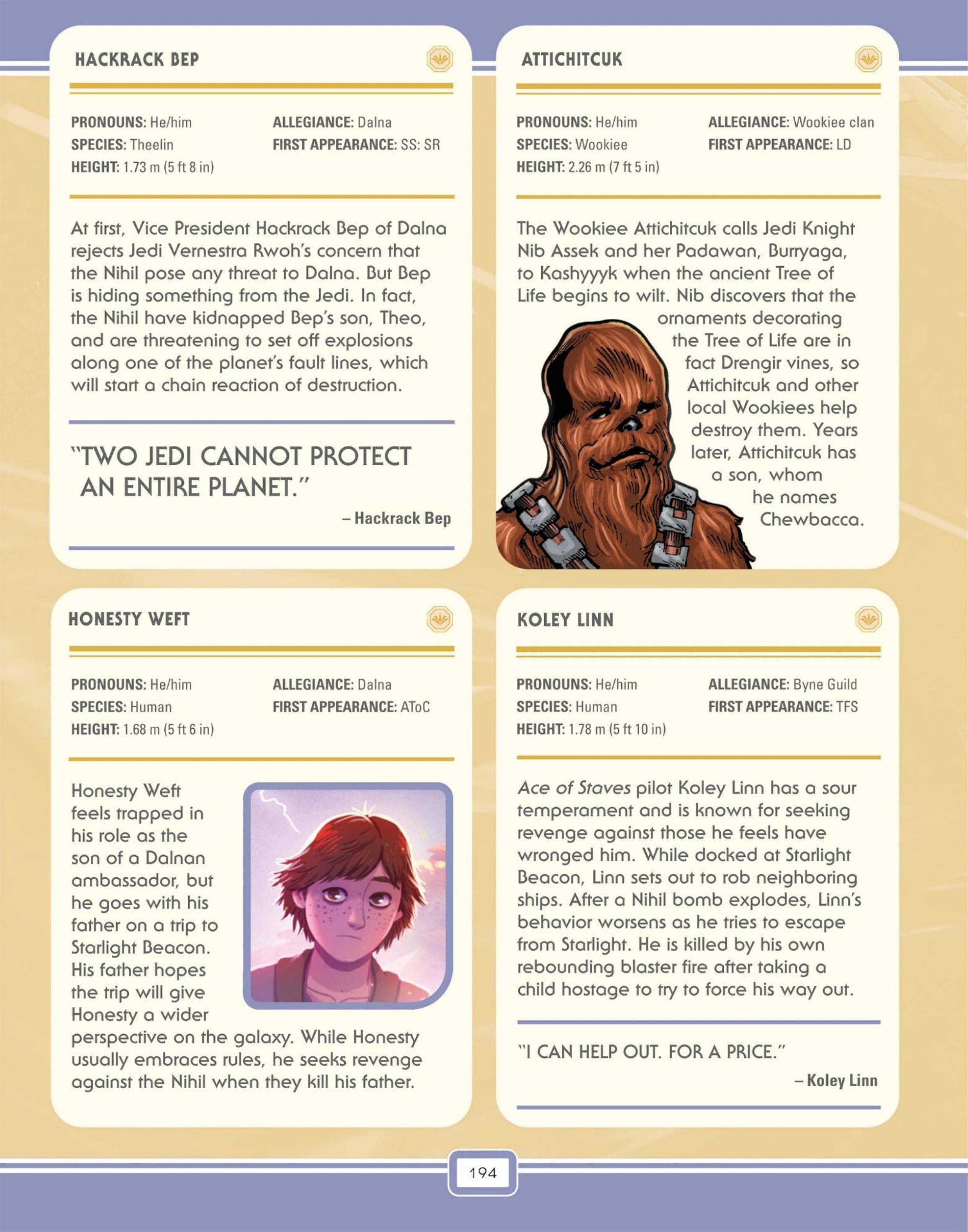 Star Wars: The High Republic Character Encyclopedia (2023) issue 1 - Page 196