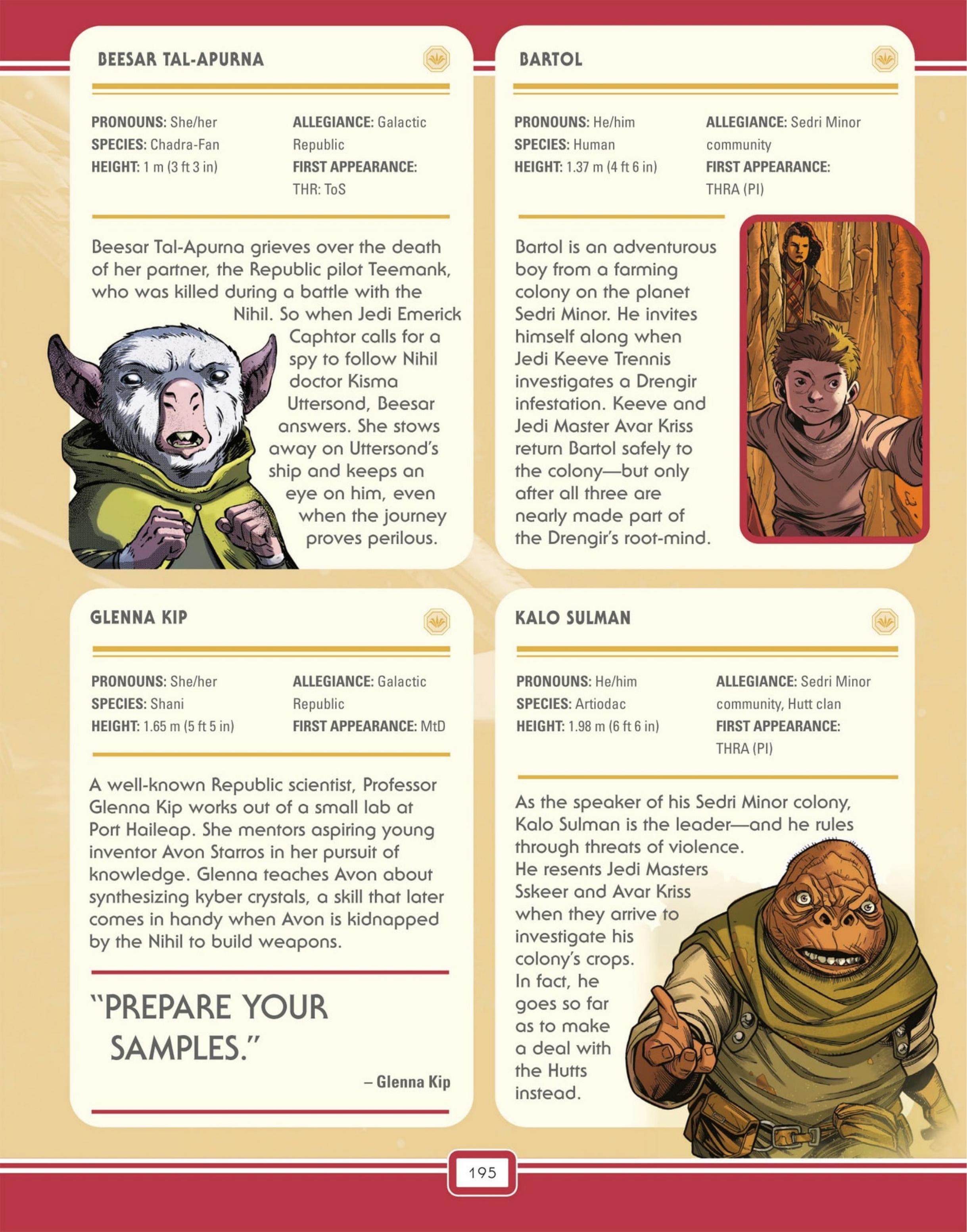 Star Wars: The High Republic Character Encyclopedia (2023) issue 1 - Page 197