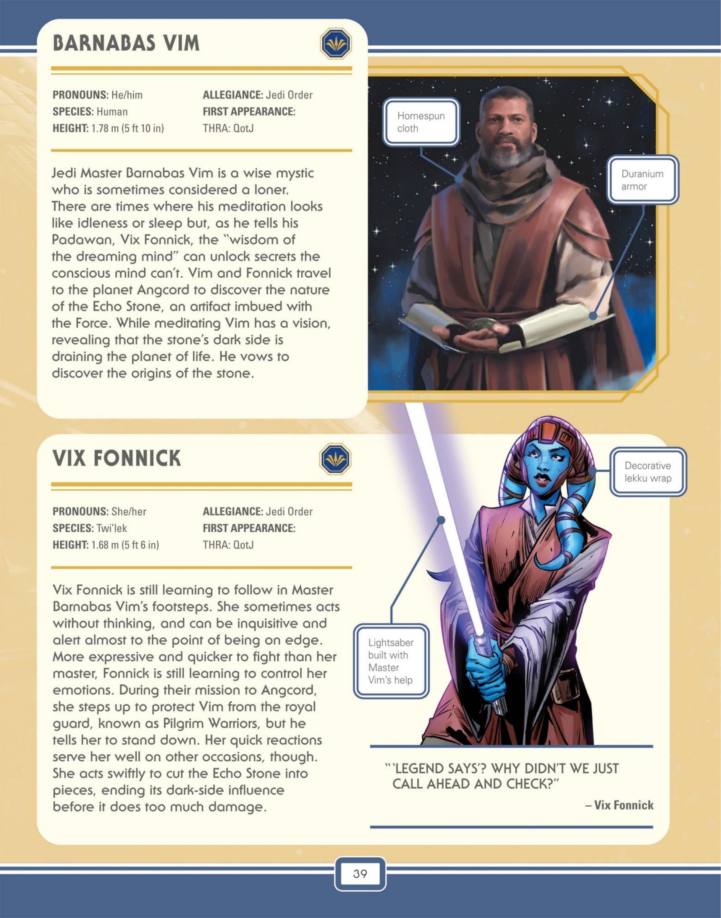 Star Wars: The High Republic Character Encyclopedia (2023) issue 1 - Page 41