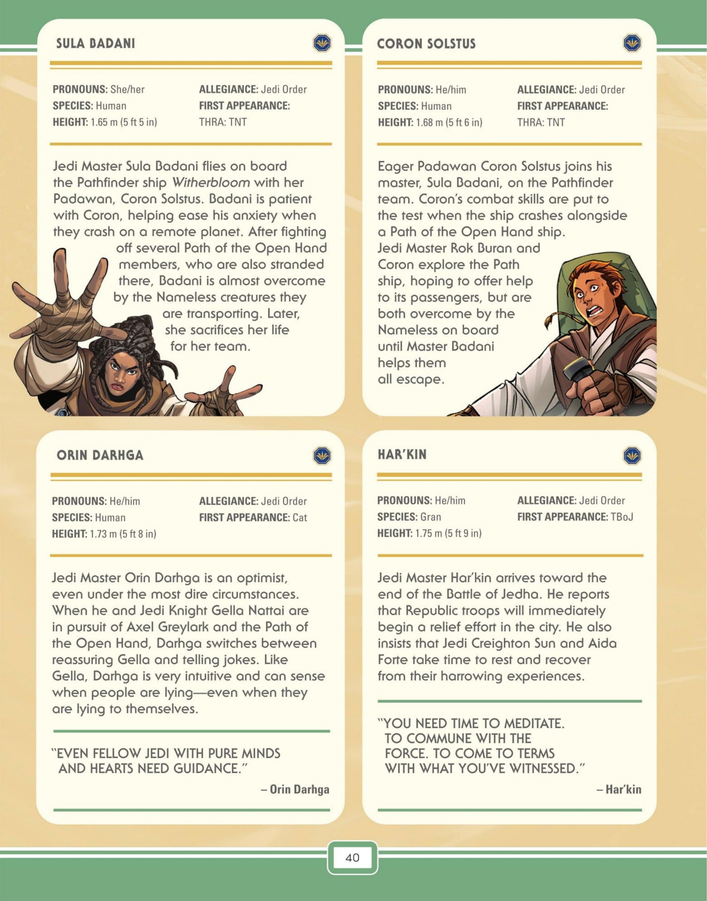 Star Wars: The High Republic Character Encyclopedia (2023) issue 1 - Page 42