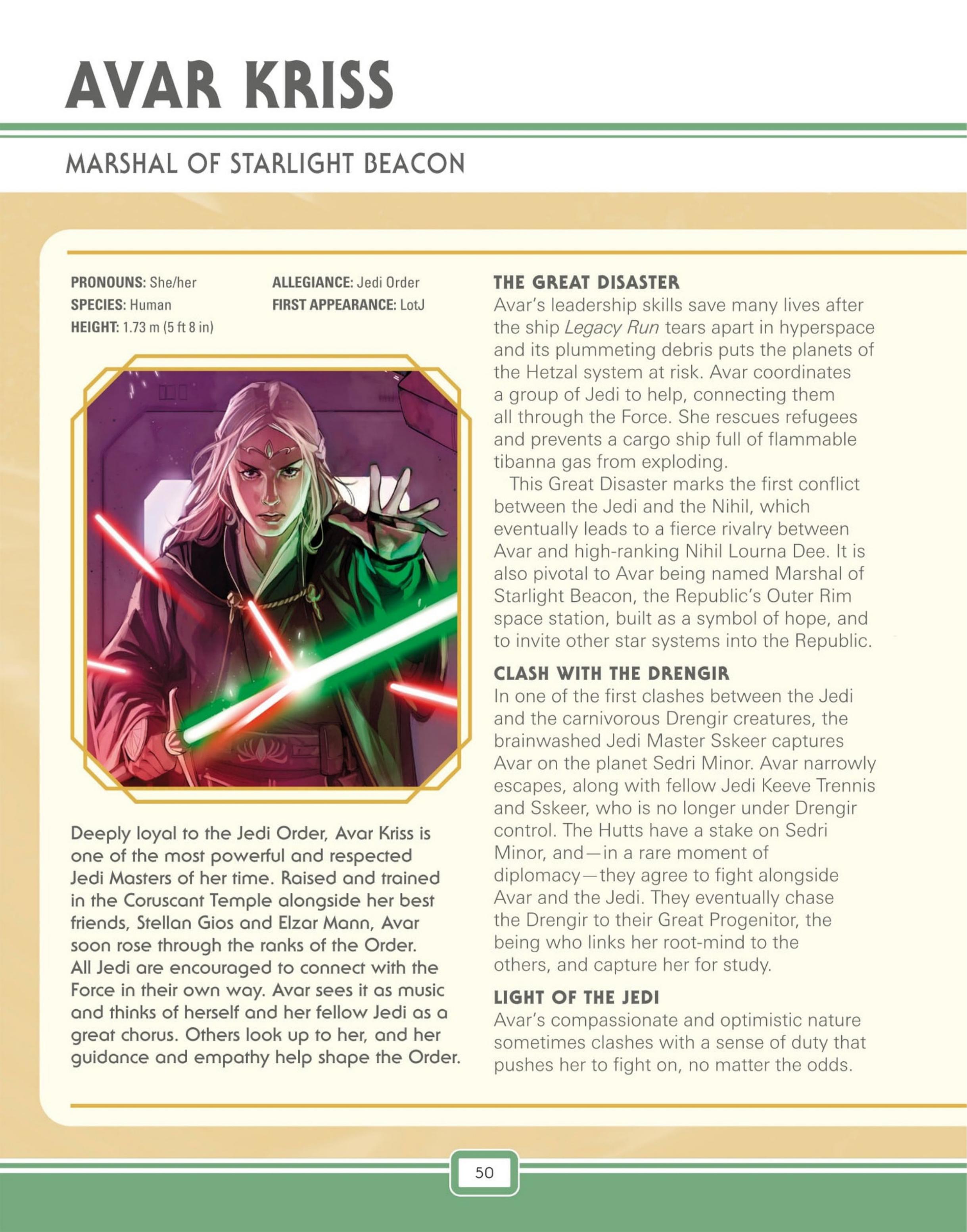 Star Wars: The High Republic Character Encyclopedia (2023) issue 1 - Page 52