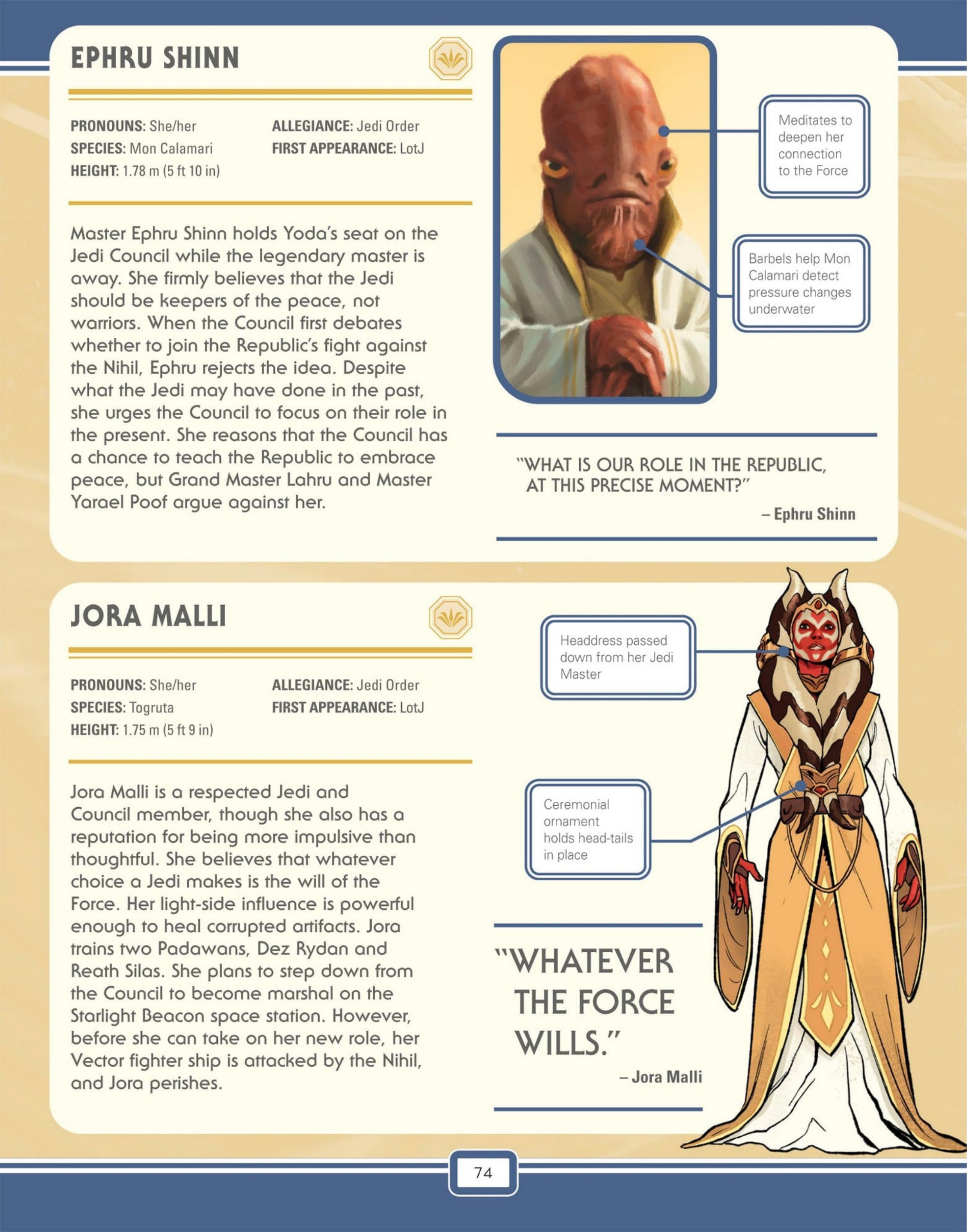 Star Wars: The High Republic Character Encyclopedia (2023) issue 1 - Page 76