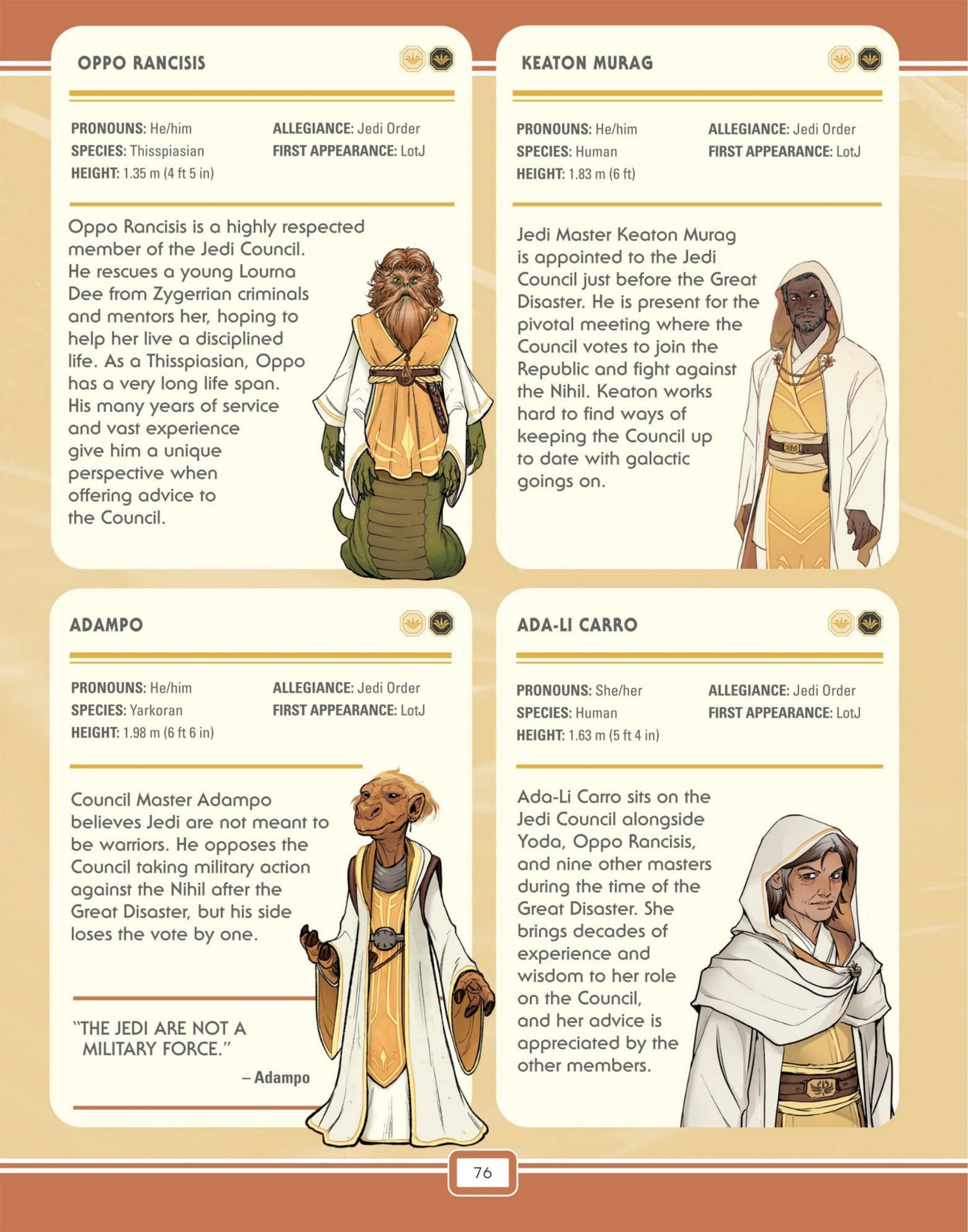 Star Wars: The High Republic Character Encyclopedia (2023) issue 1 - Page 78