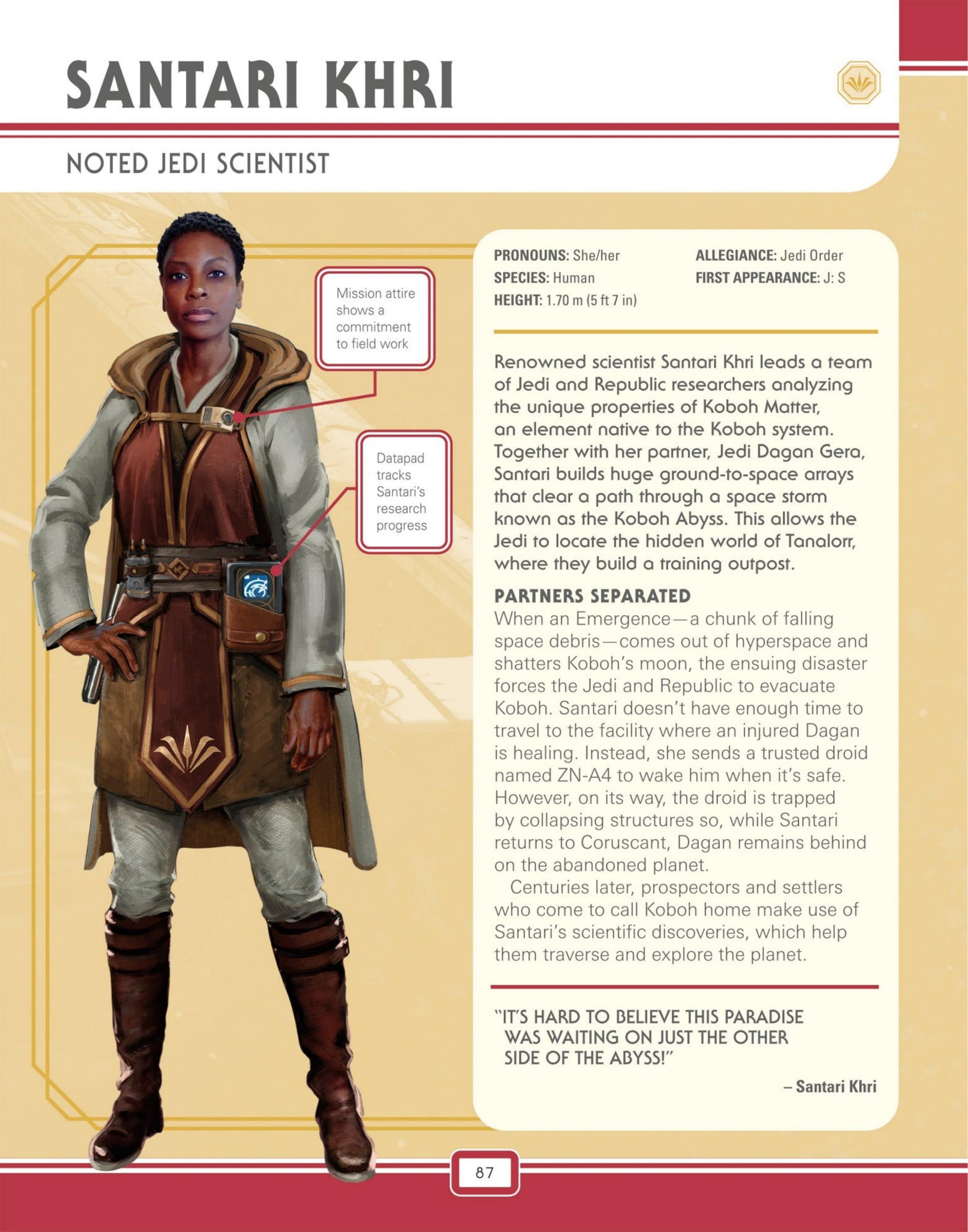 Star Wars: The High Republic Character Encyclopedia (2023) issue 1 - Page 89