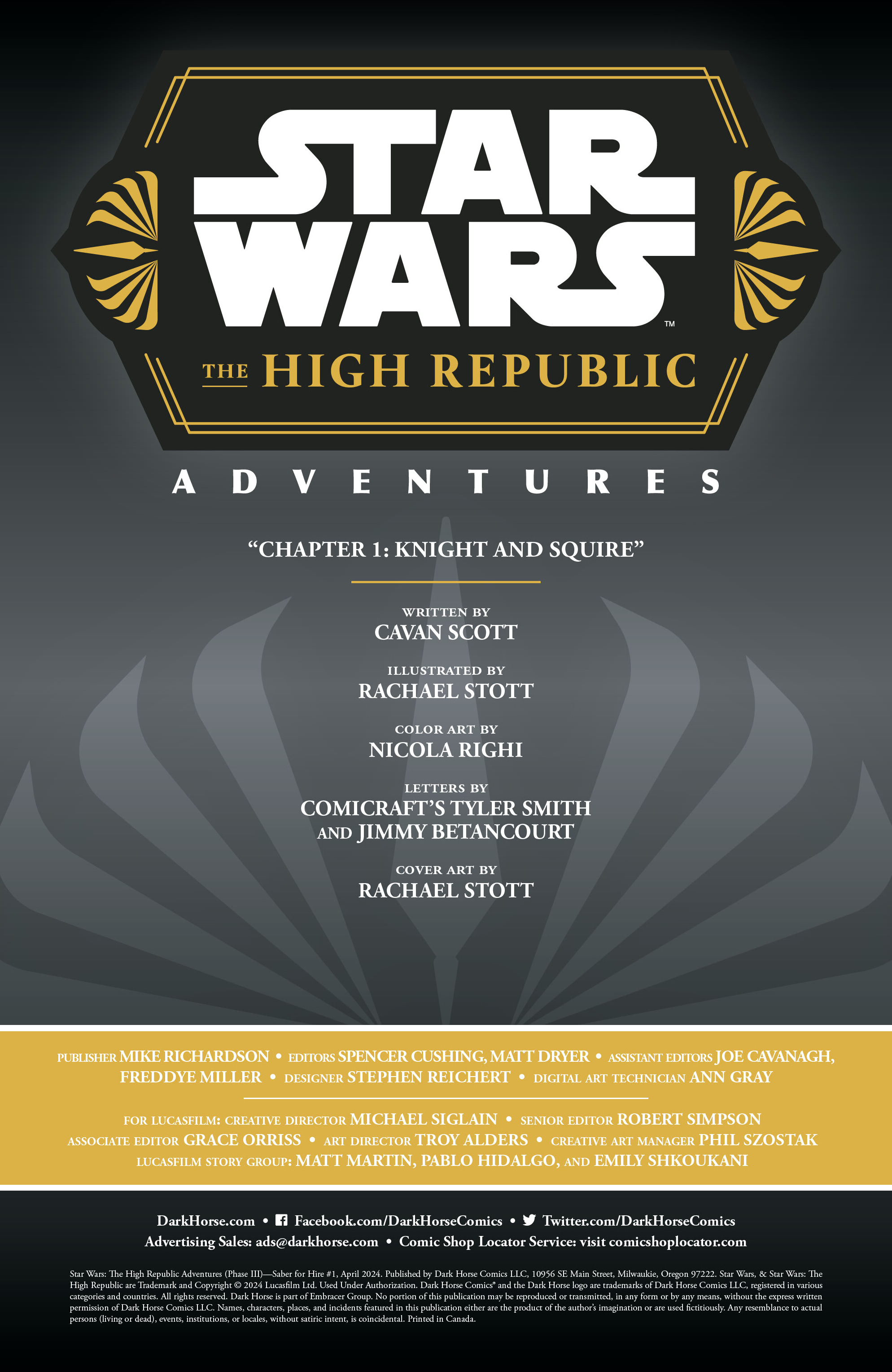 Star Wars: The High Republic - Saber for Hire (2024-) issue 1 - Page 2