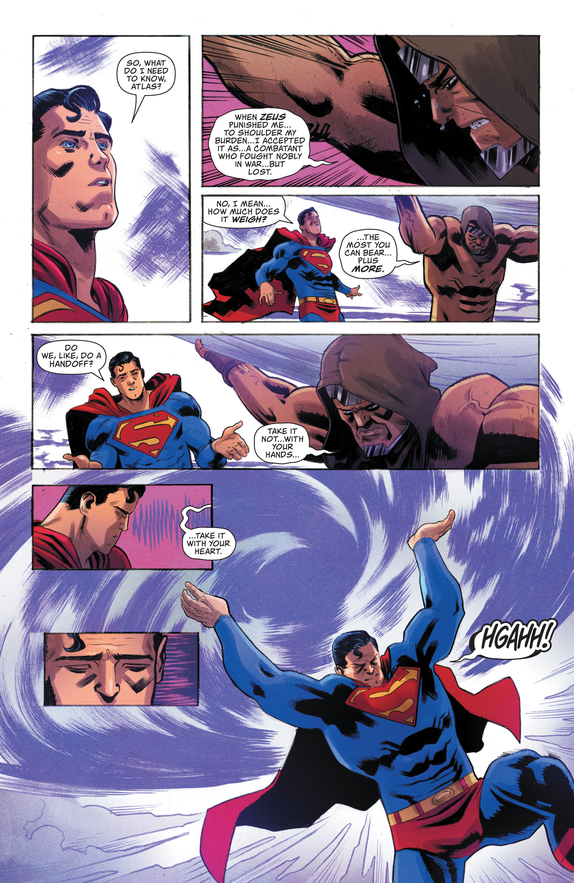 Superman ergue o peso do universo.  05
